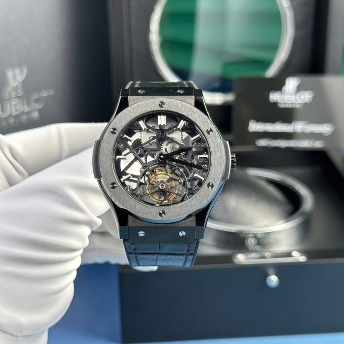Hublot Classic Fusion Skeleton Tourbillon Black Ceramic Swiss 1:1 Grade Watch