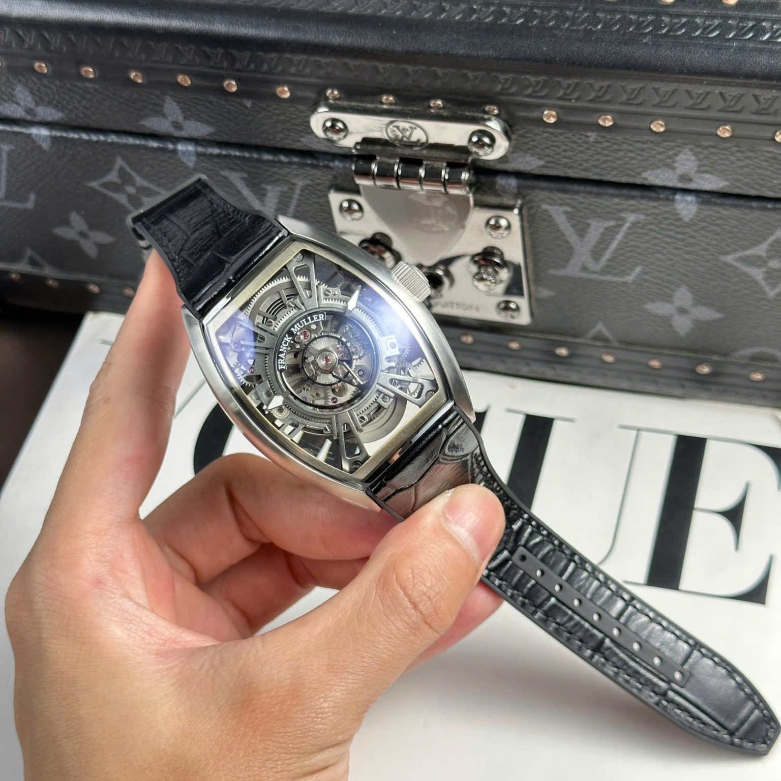Franck Muller Curvex CX Grand Central Tourbillon Skeleton 42x56mm Swiss 1:1 Grade Watch