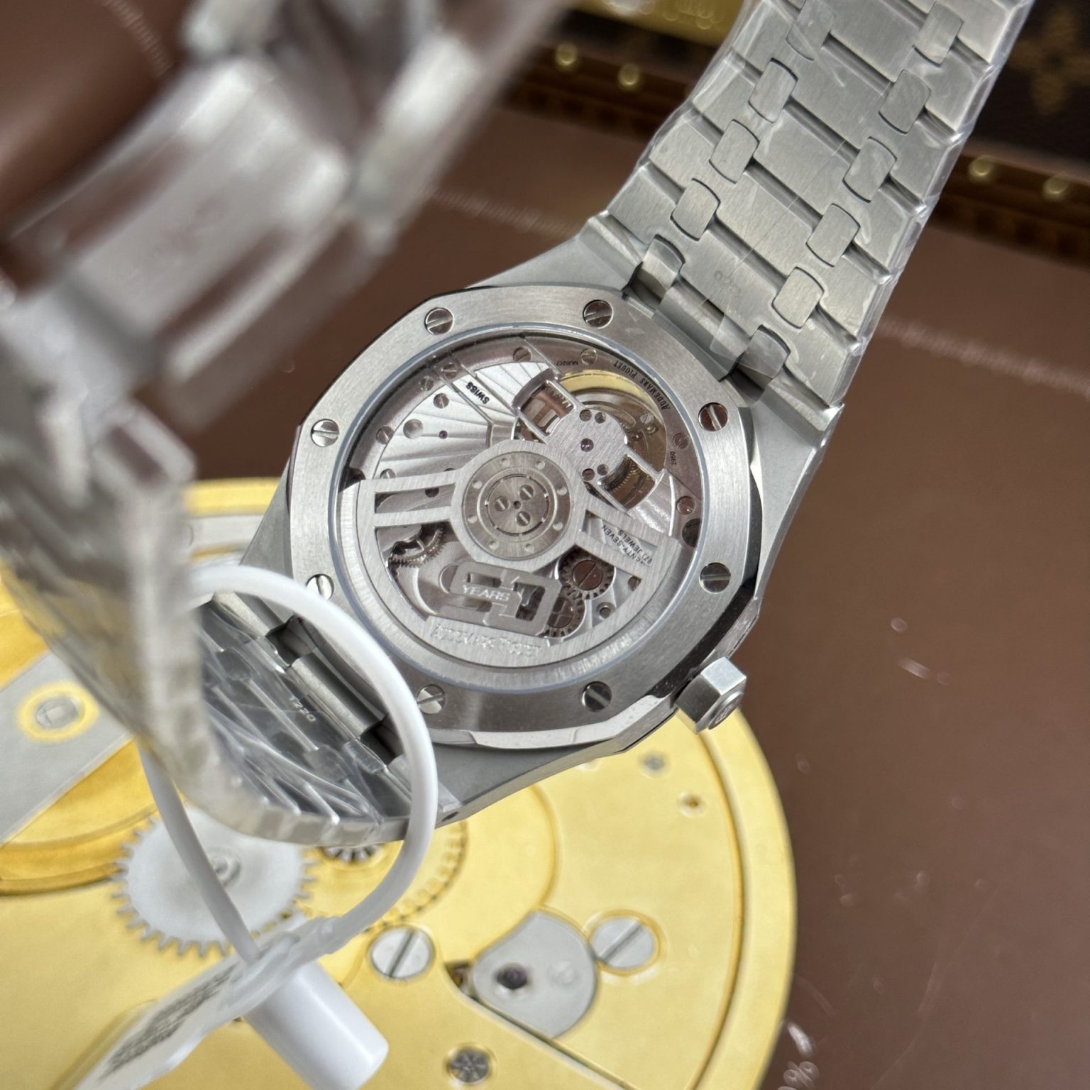 Audemars Piguet Imitation Watches Royal Oak Selfwinding Flying Tourbillon 26730ST Burgundy Dial 41mm Swiss 1:1 Grade Watch - Image 12