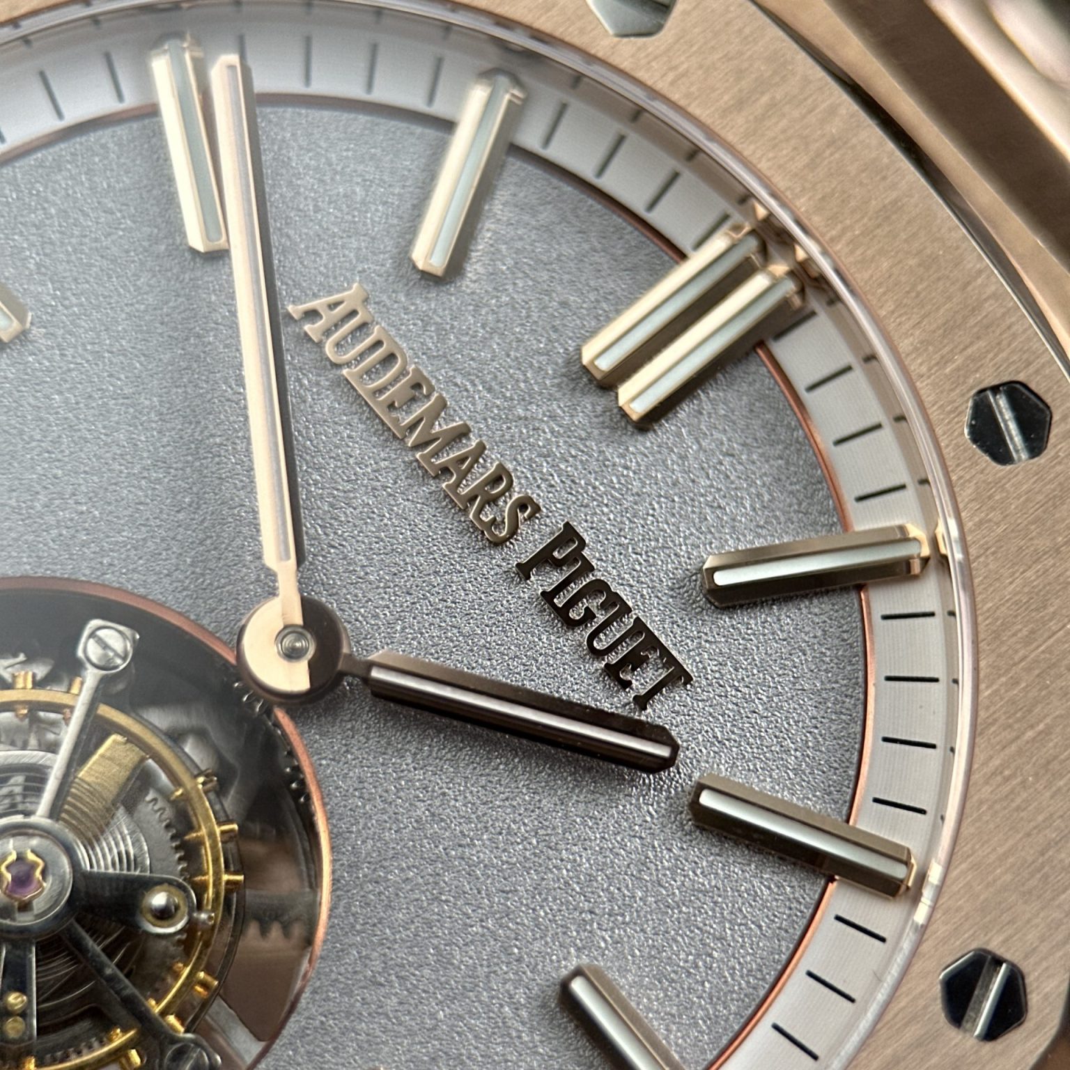 Audemars Piguet Royal Oak Selfwinding Flying Tourbillon 26730OR Replica Watches Gray Dial Metal Wire 41mm Swiss 1:1 Grade Watch - Image 7