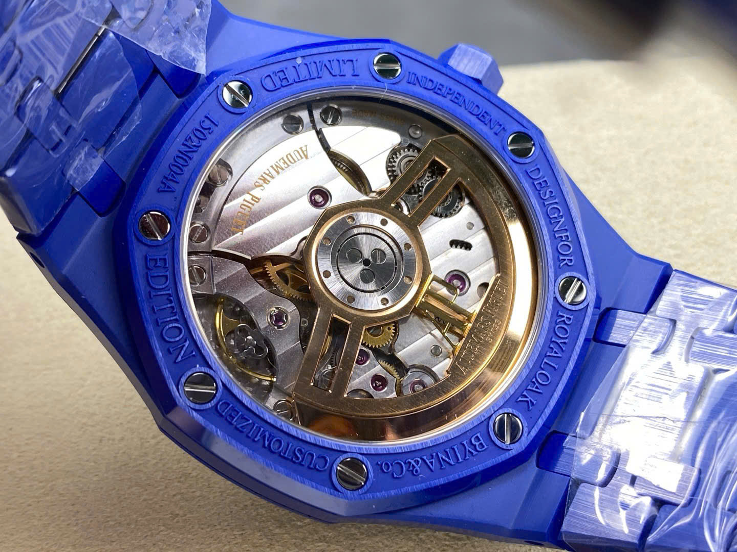 Audemars Piguet Royal Oak 15500 Blue Ceramic Blue Dial 41mm Swiss 1:1 Grade Automatic Watch - Image 8