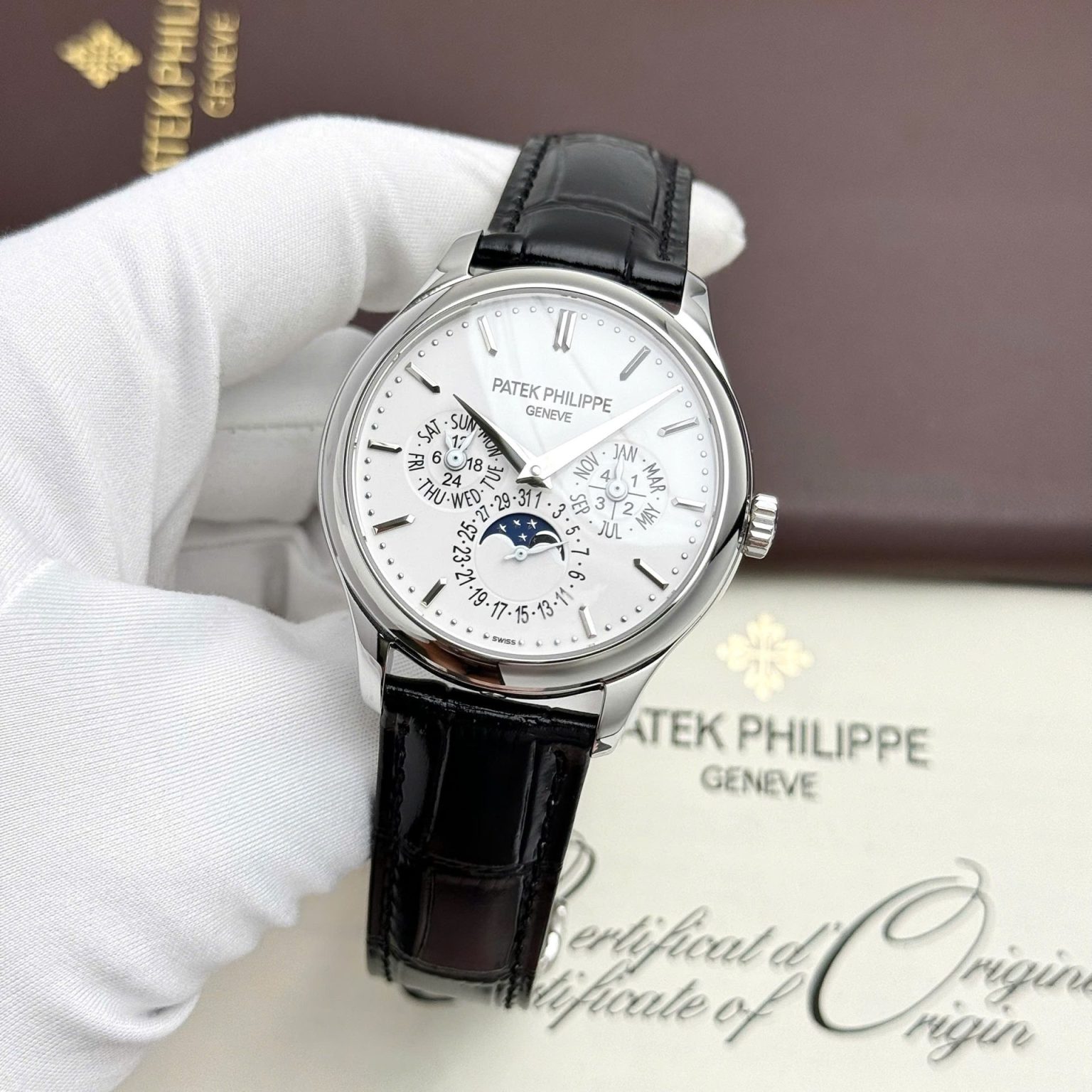 Patek Philippe Grand Complications 5327 White Dial Leather Strap 40mm Swiss 1:1 Grade Automatic Watch