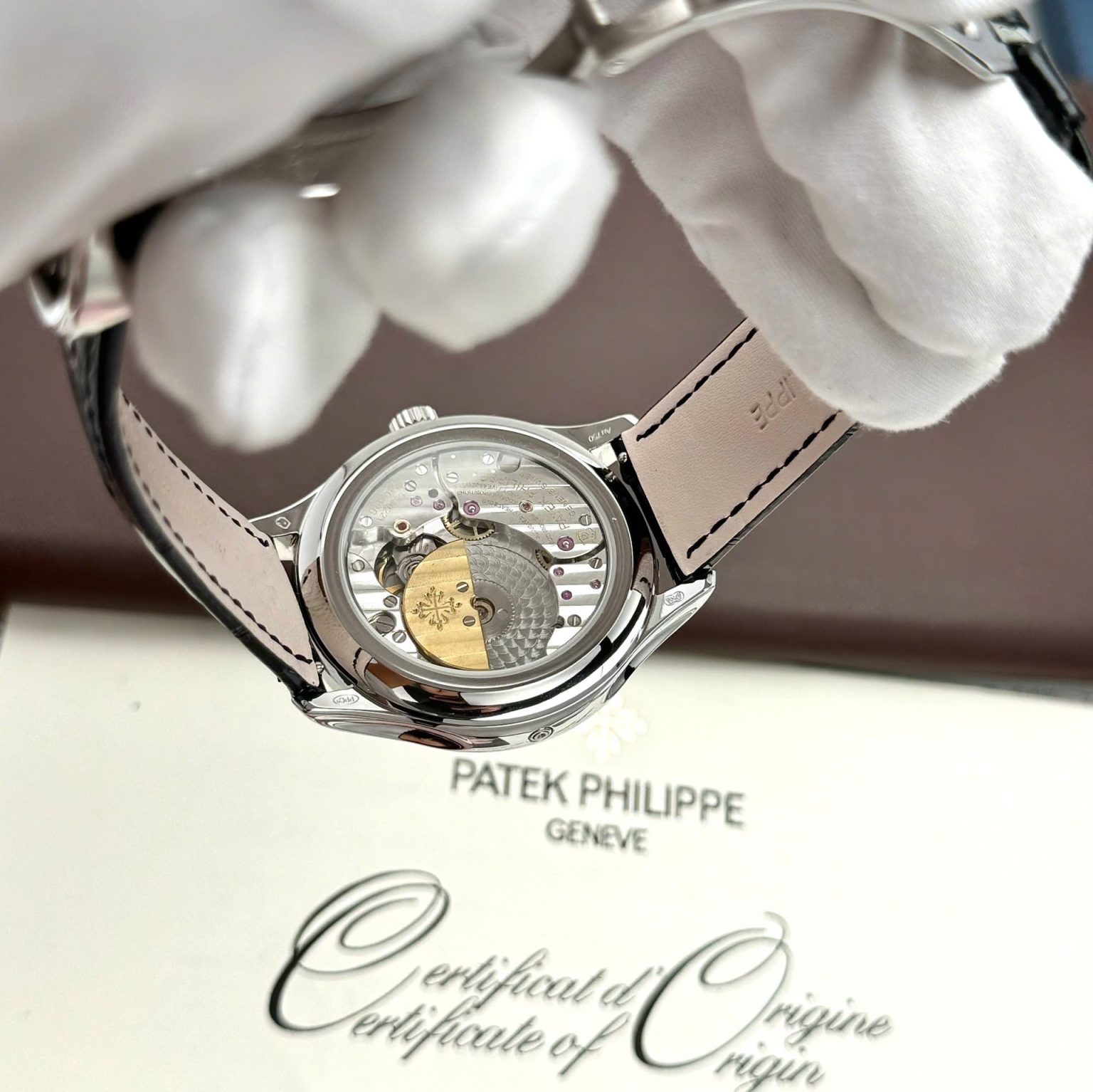 Patek Philippe Grand Complications 5327 White Dial Leather Strap 40mm Swiss 1:1 Grade Automatic Watch - Image 5