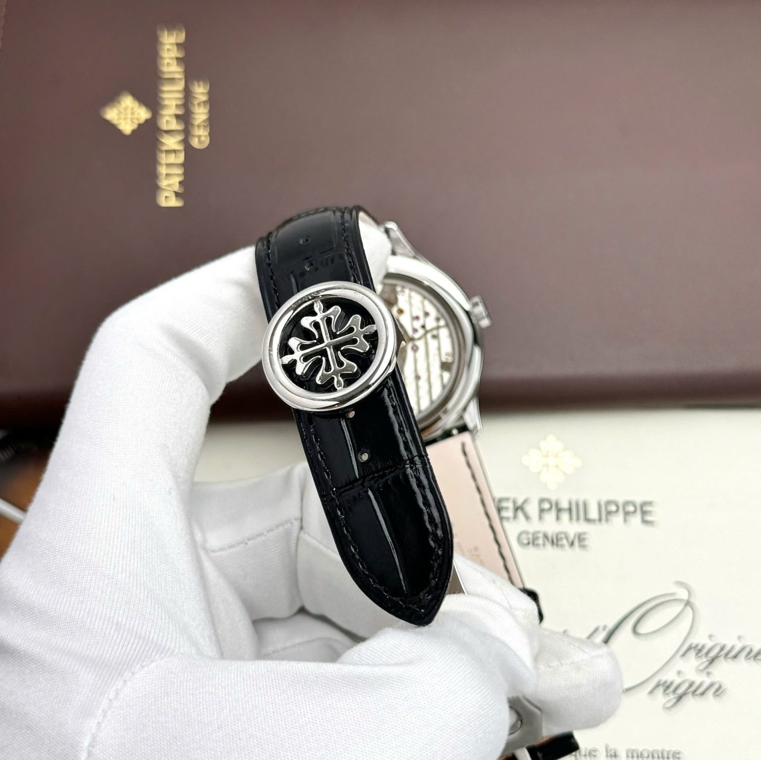 Patek Philippe Grand Complications 5327 White Dial Leather Strap 40mm Swiss 1:1 Grade Automatic Watch - Image 6