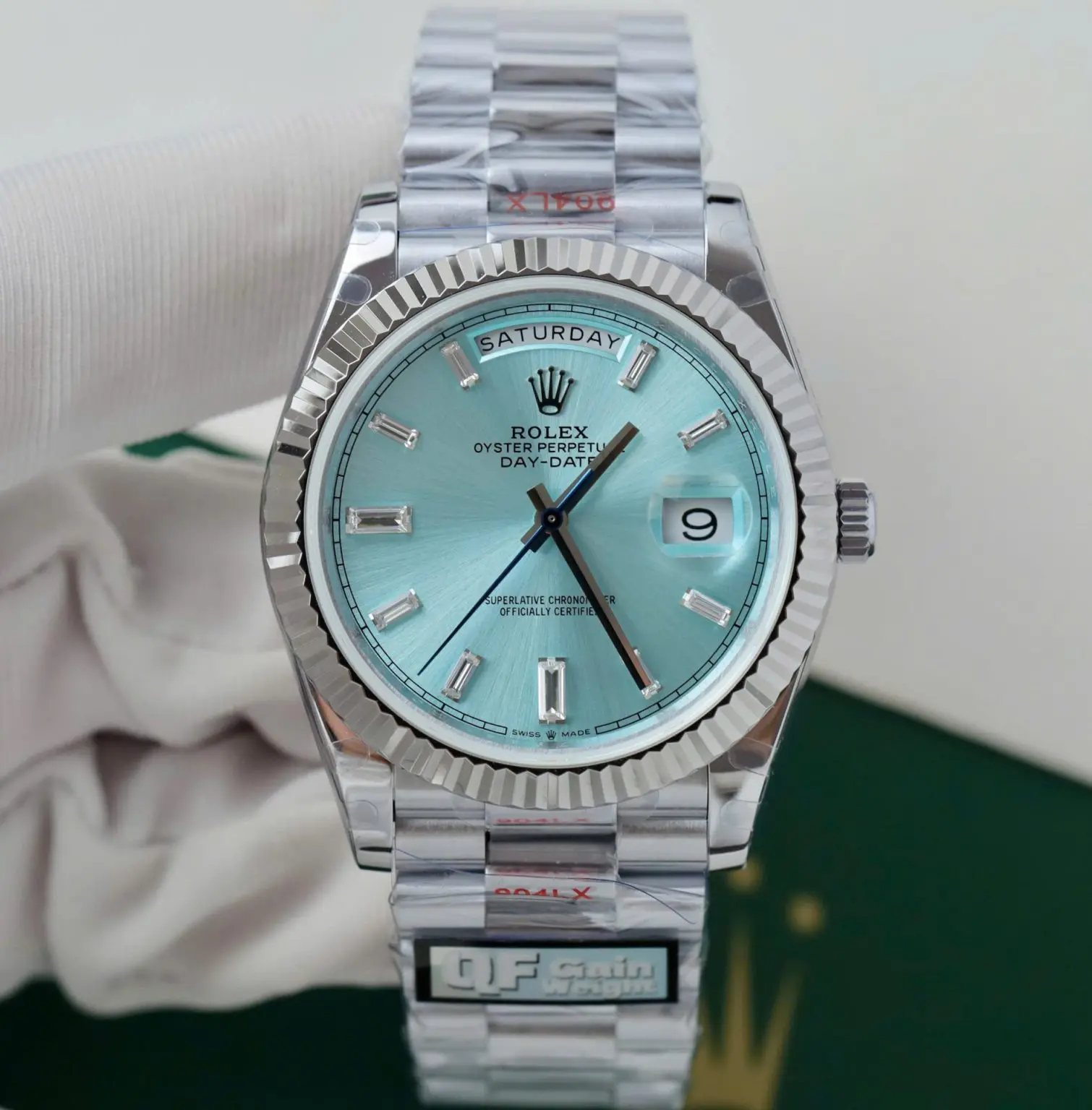 Rolex Day-Date Ice Blue Dial 40mm Swiss 1:1 Grade Automatic Watch