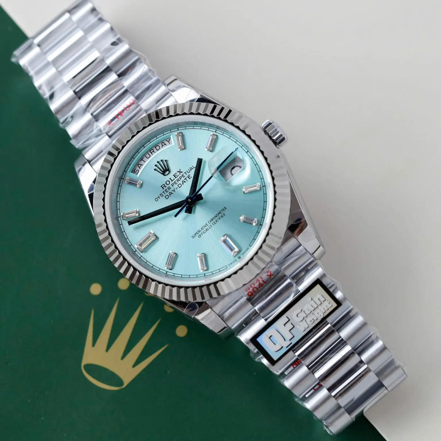 Rolex Day-Date Ice Blue Dial 40mm Swiss 1:1 Grade Automatic Watch - Image 2