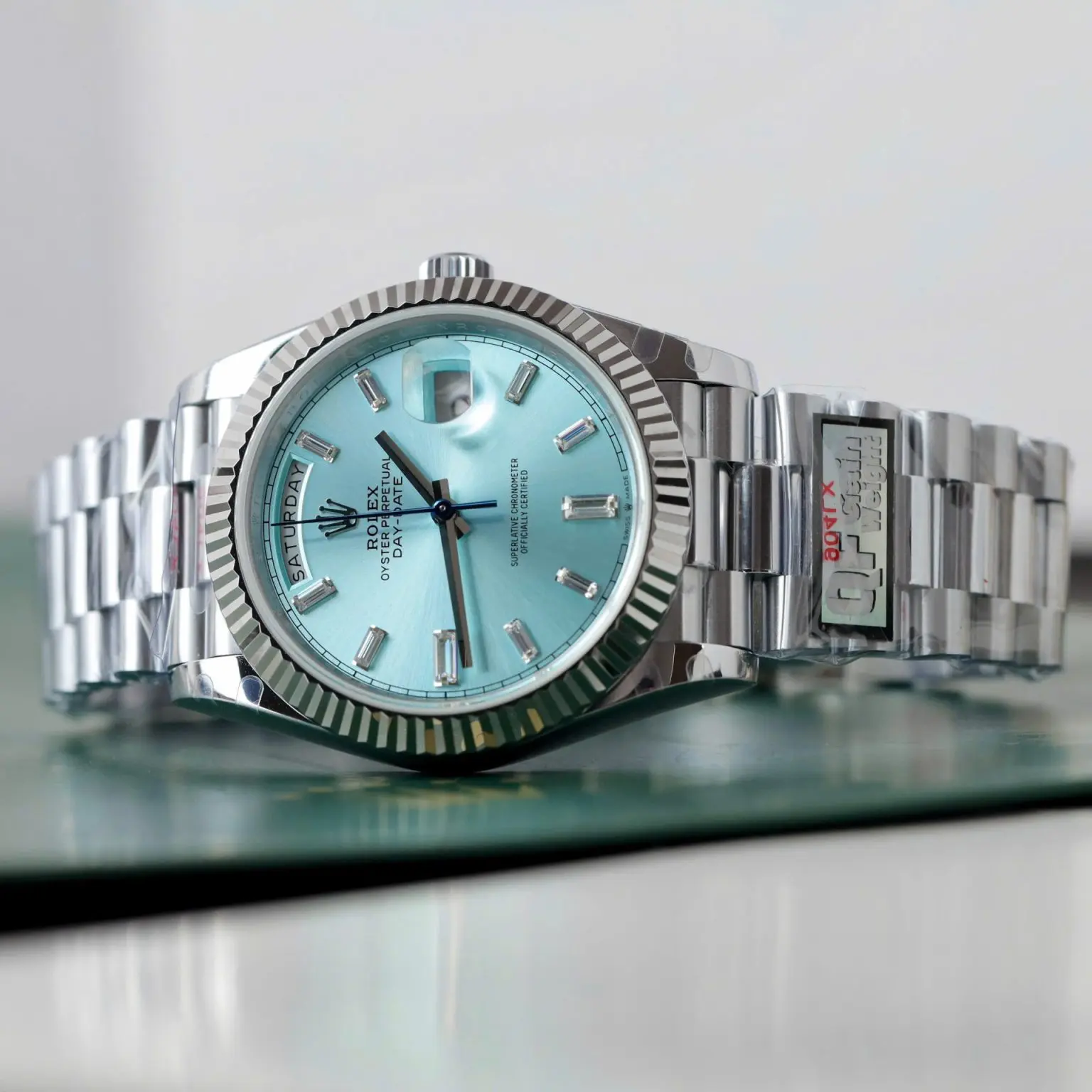 Rolex Day-Date Ice Blue Dial 40mm Swiss 1:1 Grade Automatic Watch - Image 3