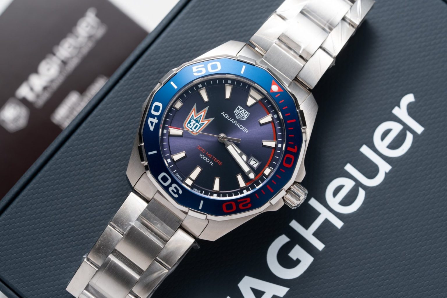 Tag Heuer Aquaracer Henrik Lundqvist Blue Dial 43mm Swiss 1:1 Grade Automatic Watch - Image 3