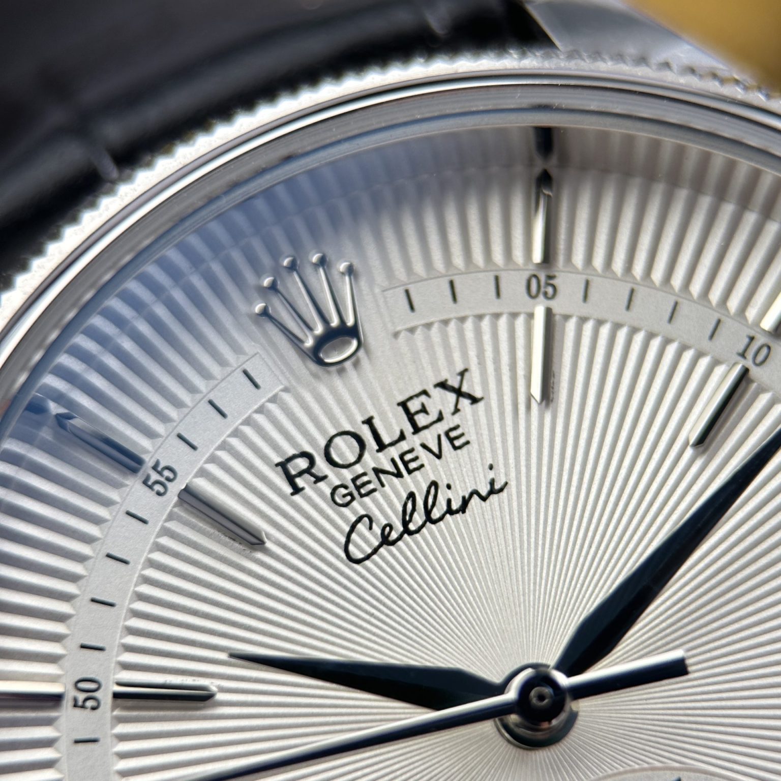 Rolex Cellini Dual Time 50529 Swiss 1:1 Grade Replica Watch White Dial Automatic 39mm - Image 5
