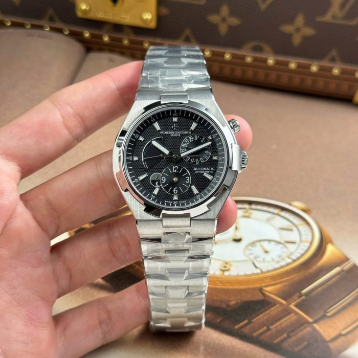 Vacheron Constantin Overseas Dual Time Swiss 1:1 Grade Imitation Watch Black Dial Automatic 42mm