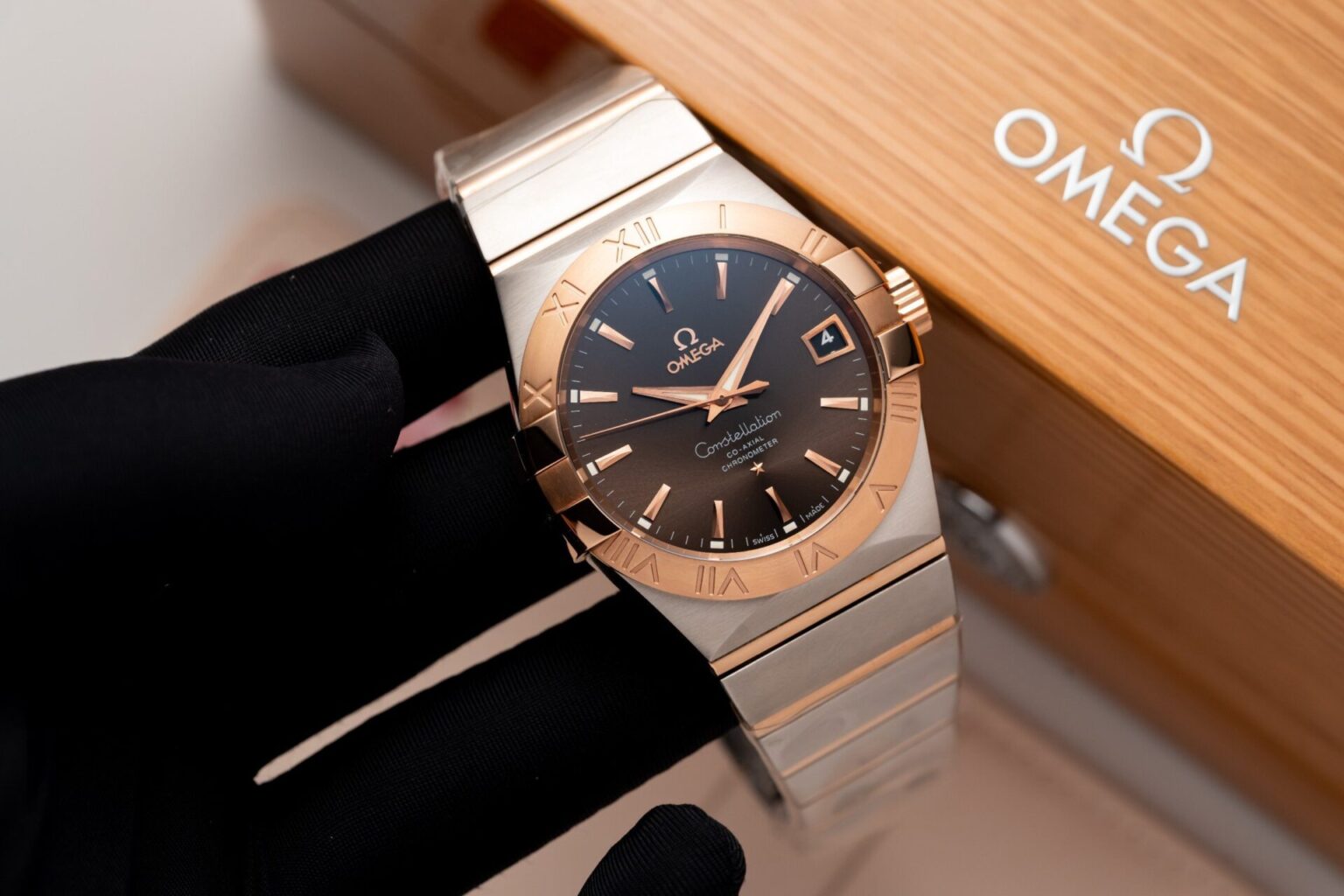 Omega Constellation Swiss 1:1 Grade Watch Brown Dial Automatic 38mm - Image 2