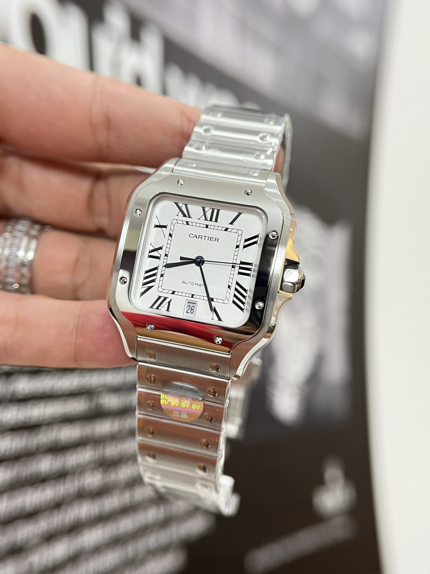 Cartier Santos WSSA0018 Swiss 1:1 Grade Replica Watch White Dial 39.8mm - Image 2