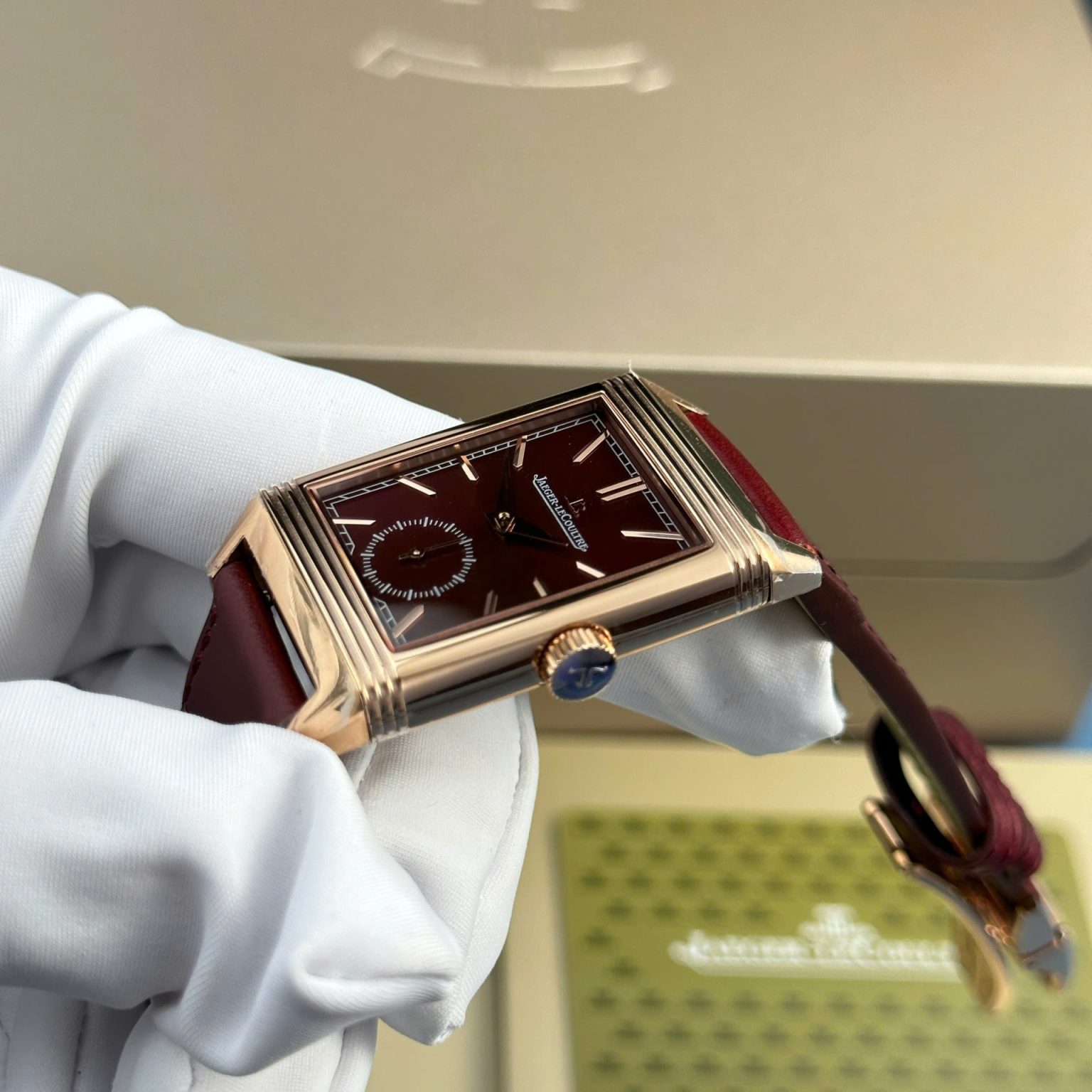 Jaeger-LeCoultre Swiss 1:1 Grade Rose Gold Replica Watch Leather Strap 27.4×45.6mm - Image 5