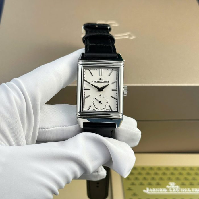 Jaeger-LeCoultre Swiss 1:1 Grade Best Replica Watch White Dial Leather Strap 27.4×45.6mm
