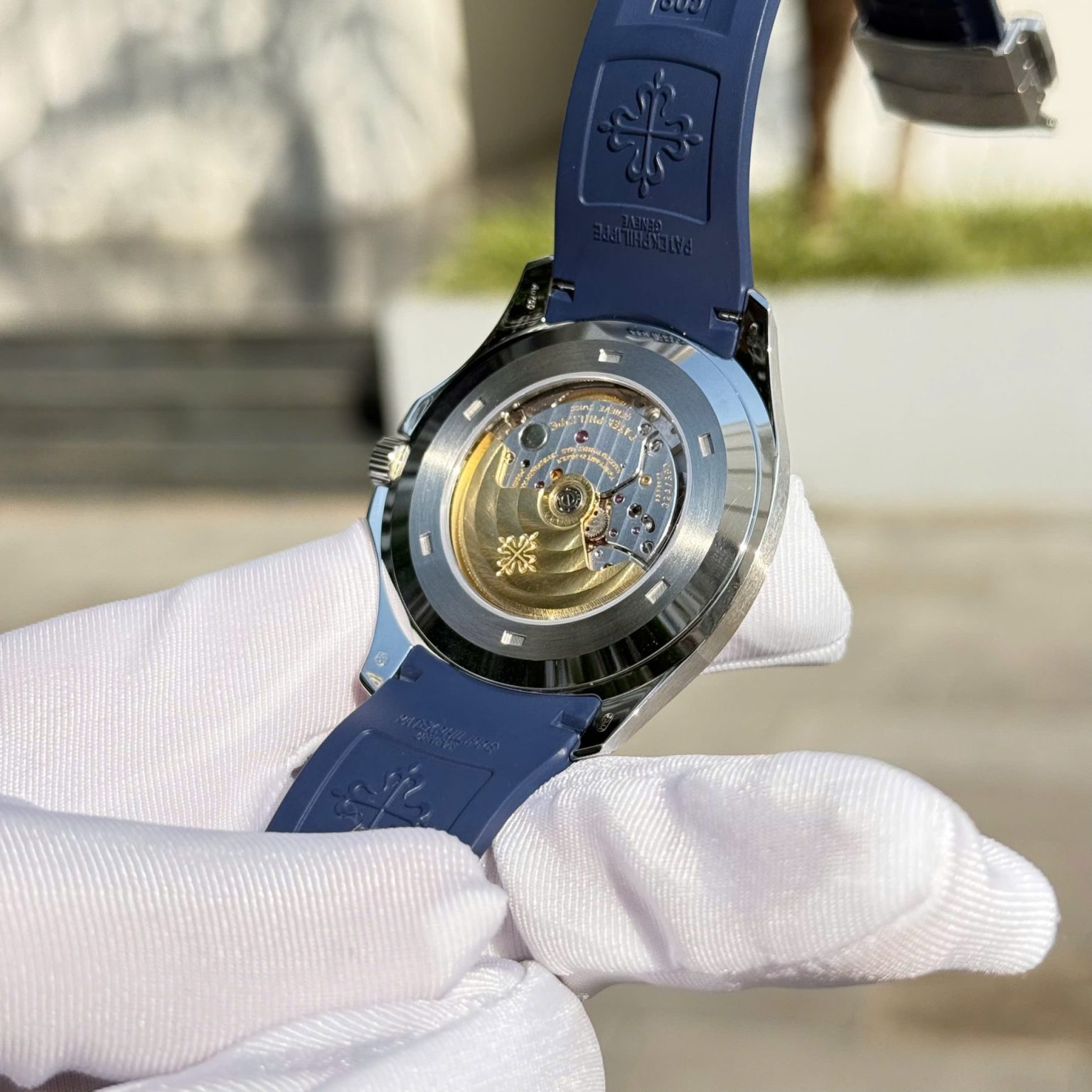 Patek Philippe Aquanaut 5168 Swiss 1:1 Grade Replica Watch Blue Dial Rubber Strap 42.2mm - Image 7