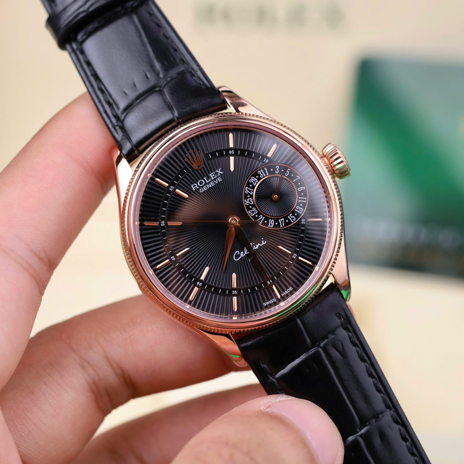 Rolex Cellini 50515 Swiss 1:1 Grade Replica Watch Black Dial 39mm - Image 2