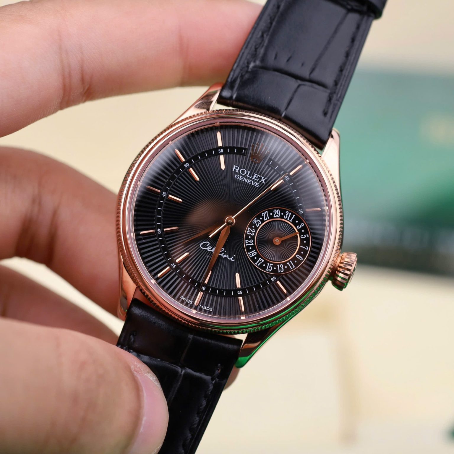 Rolex Cellini 50515 Swiss 1:1 Grade Replica Watch Black Dial 39mm - Image 3
