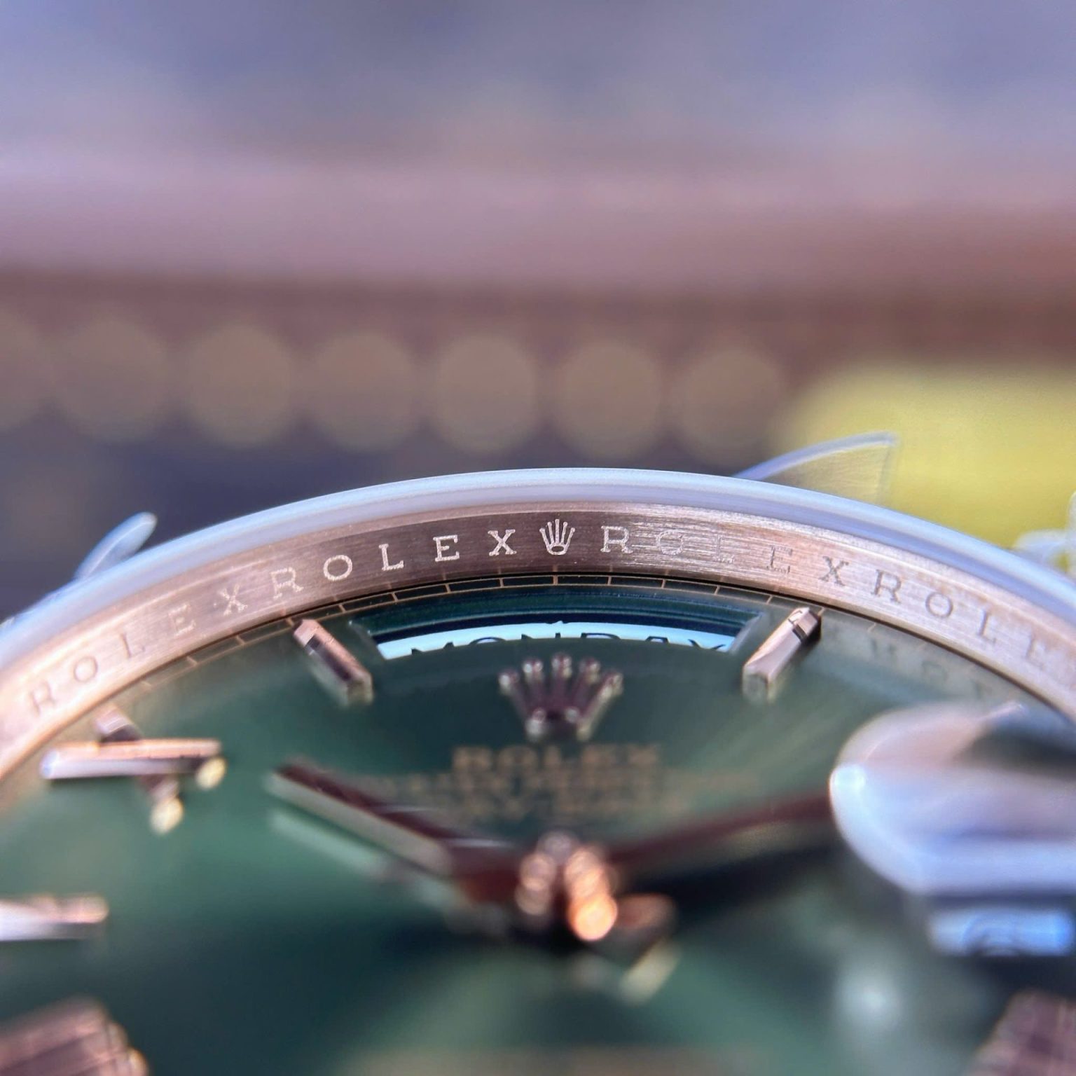 Rolex Day-Date Green Dial 40mm Swiss 1:1 Grade Knock Off Watch - Image 5