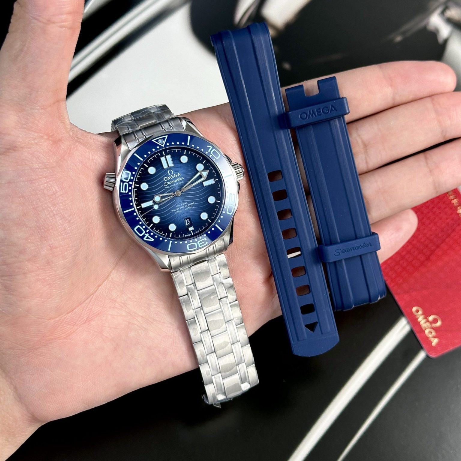 Omega Seamaster Summer Blue Dial 42mm Swiss 1:1 Grade Luxury Watch - Image 2