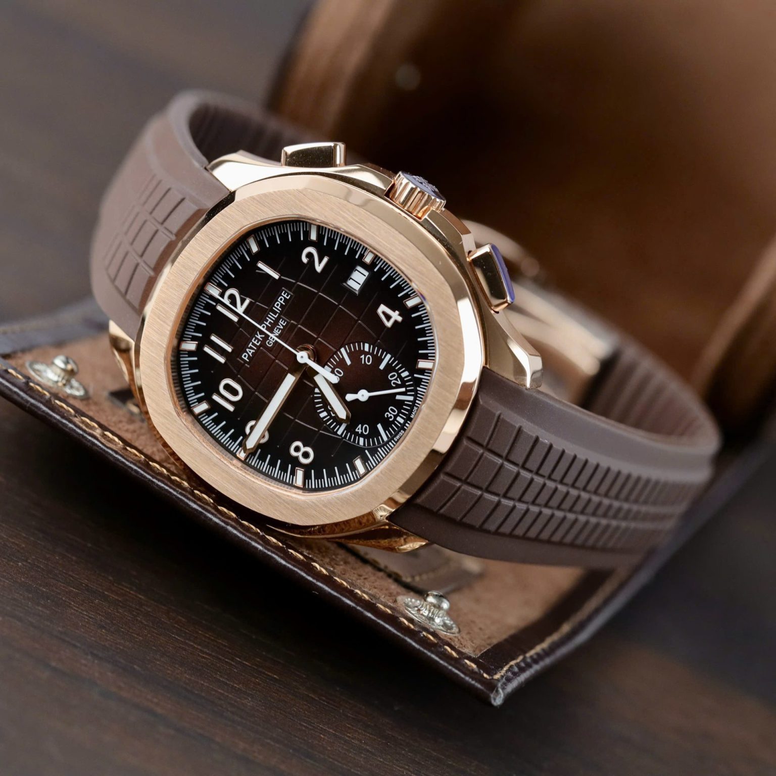 Patek Philippe Aquanaut 5968 Brown Dial 42.2mm Swiss 1:1 Grade Luxury Watch - Image 3