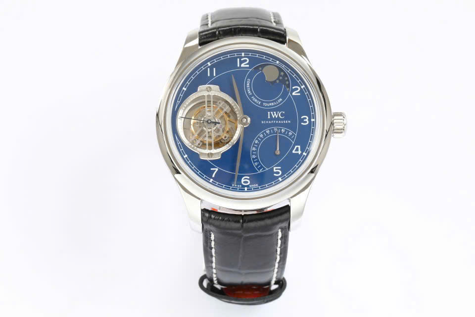 IWC Portugieser Constant-Force Tourbillon Edition “150 Years” Blue Dial 46mm Swiss 1:1 Grade Watch