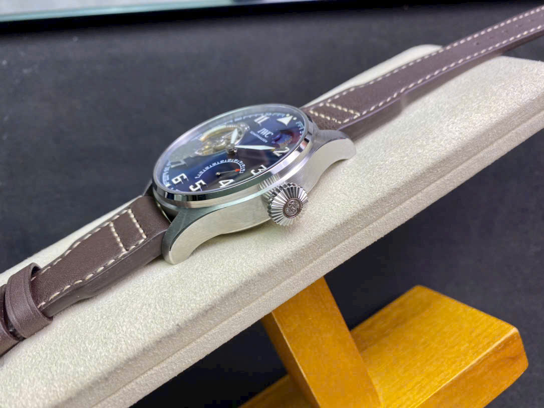 IWC Schaffhausen Tourbillon Moonphase 44mm Swiss 1:1 Grade Watch – Blue Dial - Image 5