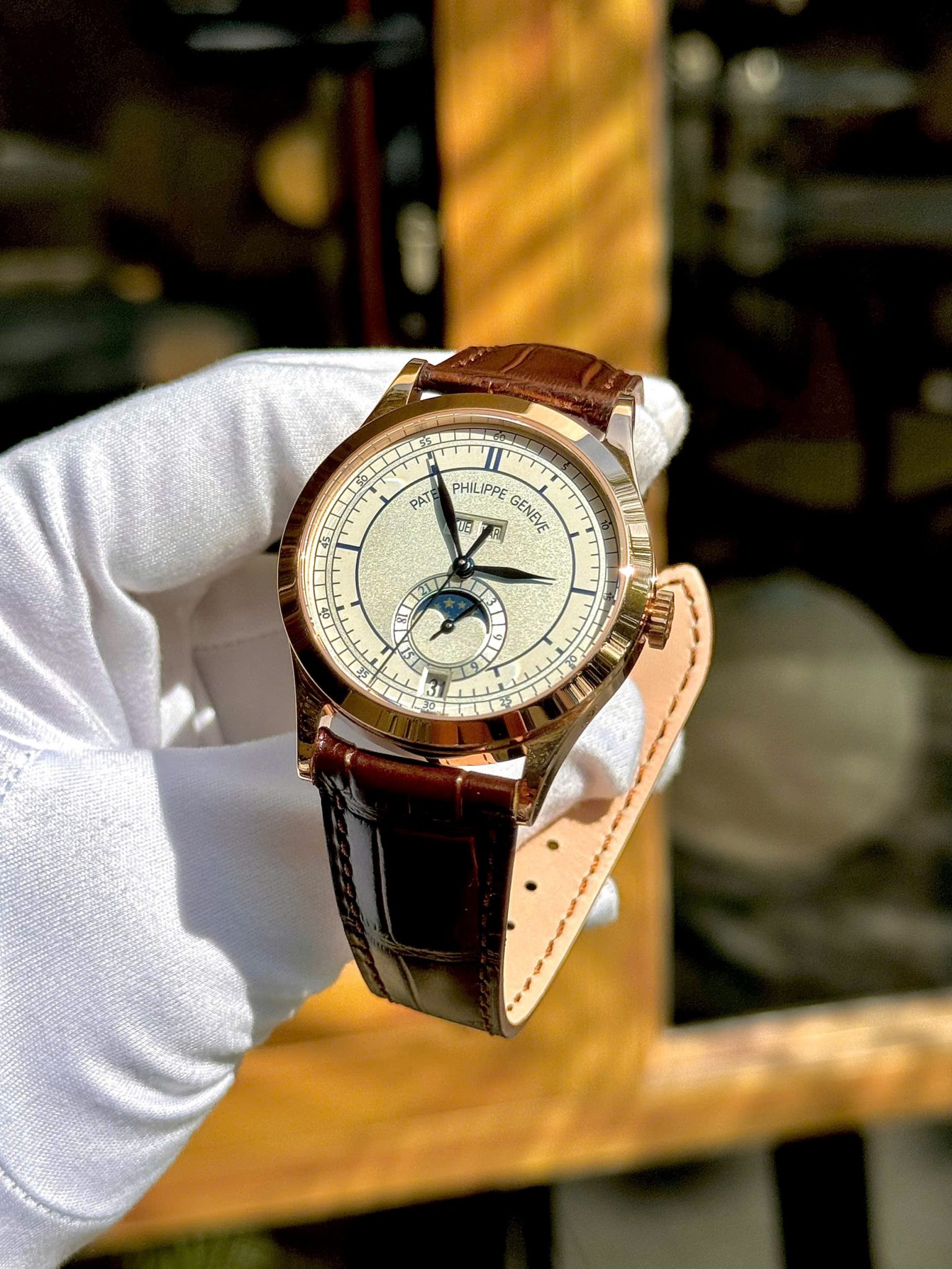 Patek Philippe Complications 5396R 38.5mm Swiss 1:1 Grade – Brown Leather Strap - Image 2