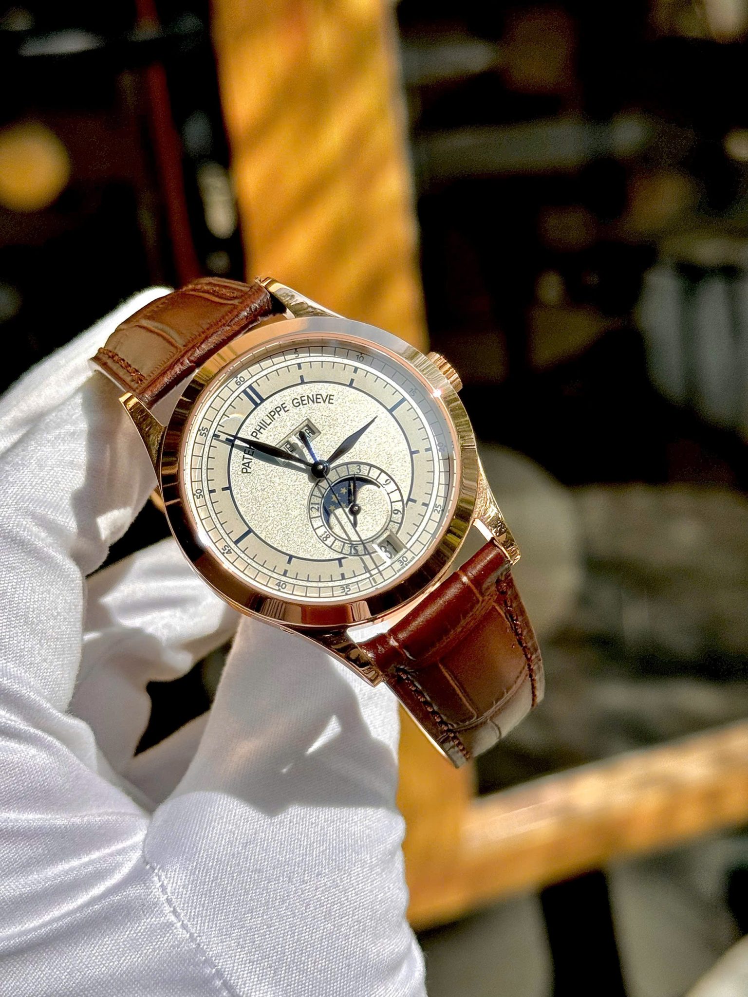 Patek Philippe Complications 5396R 38.5mm Swiss 1:1 Grade – Brown Leather Strap - Image 3