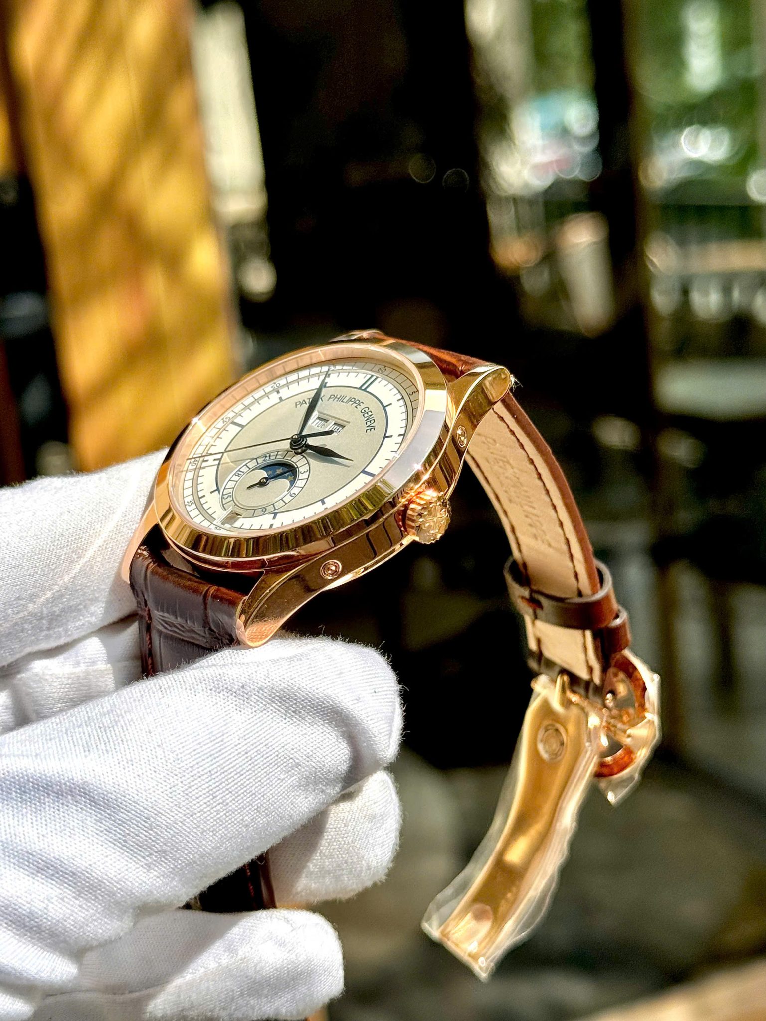 Patek Philippe Complications 5396R 38.5mm Swiss 1:1 Grade – Brown Leather Strap - Image 6
