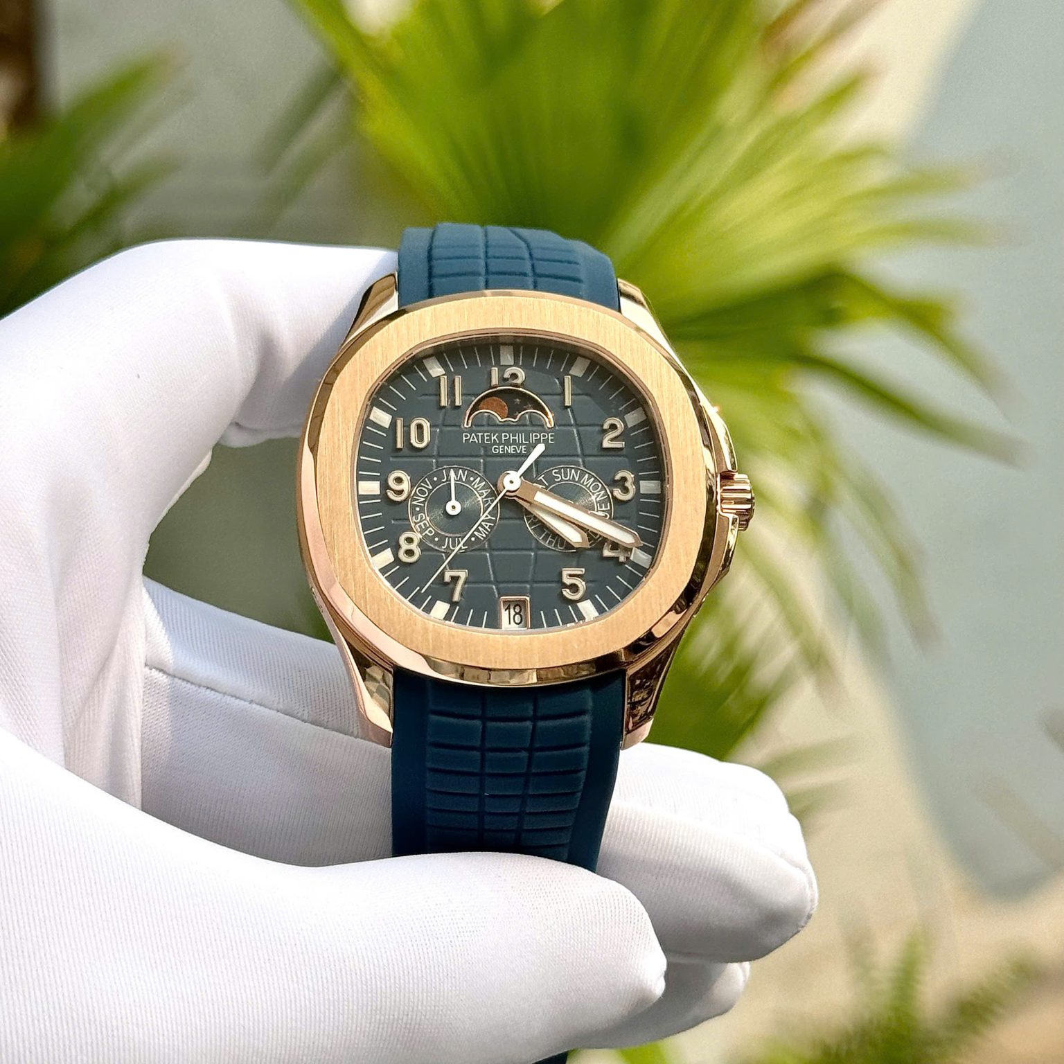 Patek Philippe Aquanaut 5261R 40mm Swiss 1:1 Grade – Blue Dial Rubber Strap