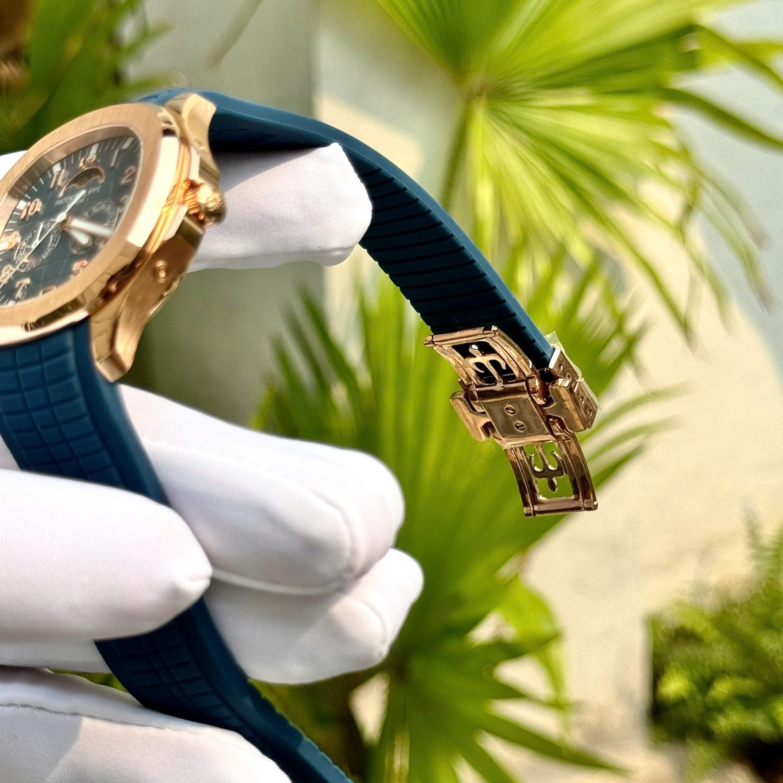 Patek Philippe Aquanaut 5261R 40mm Swiss 1:1 Grade – Blue Dial Rubber Strap - Image 6
