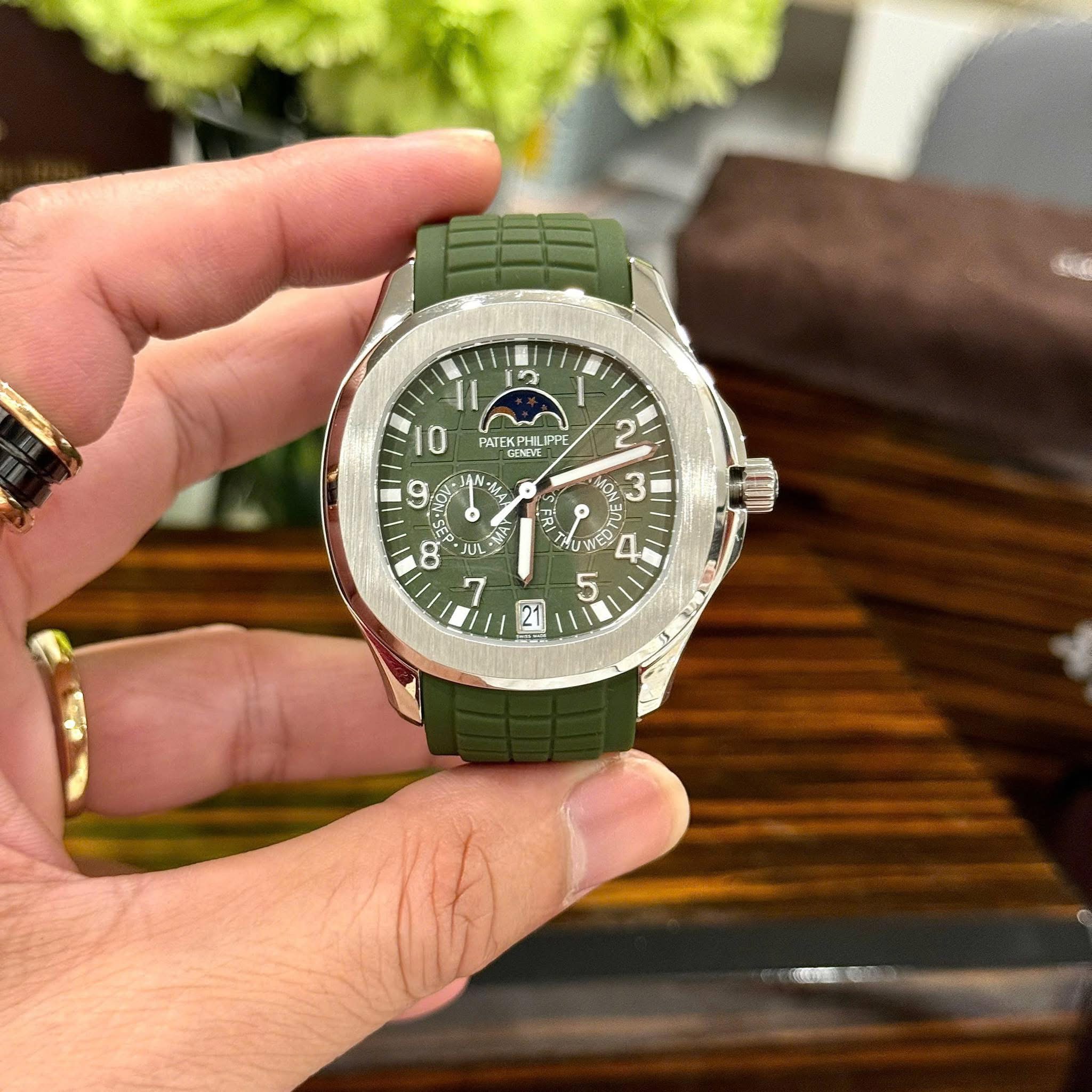 Patek Philippe Aquanaut 5261R Swiss 1:1 Grade – Khaki Green Dial & Strap - Image 2