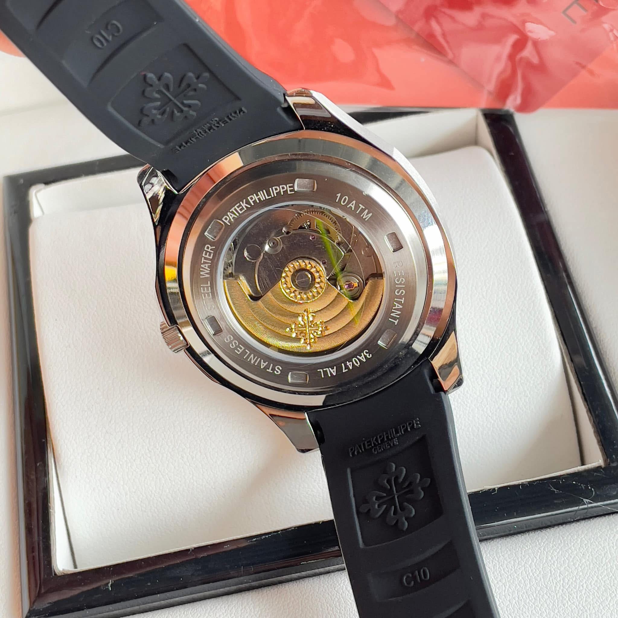 Patek Philippe Aquanaut Luce 5267/200A-001 Euro Grade – Black Dial & Silver Bezel with Stones - Image 6