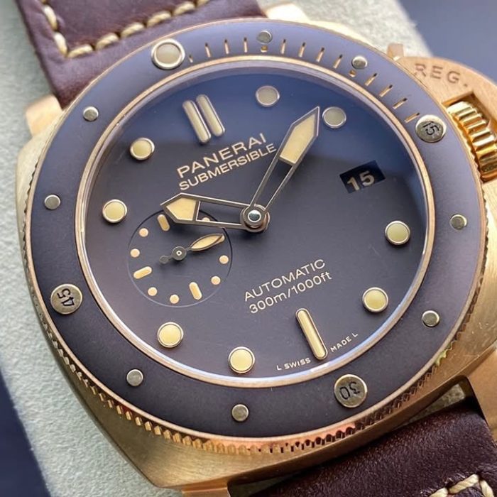 Panerai Submersible Bronzo PAM00968 Swiss 1:1 Grade – Brown Dial & Bronze Tone