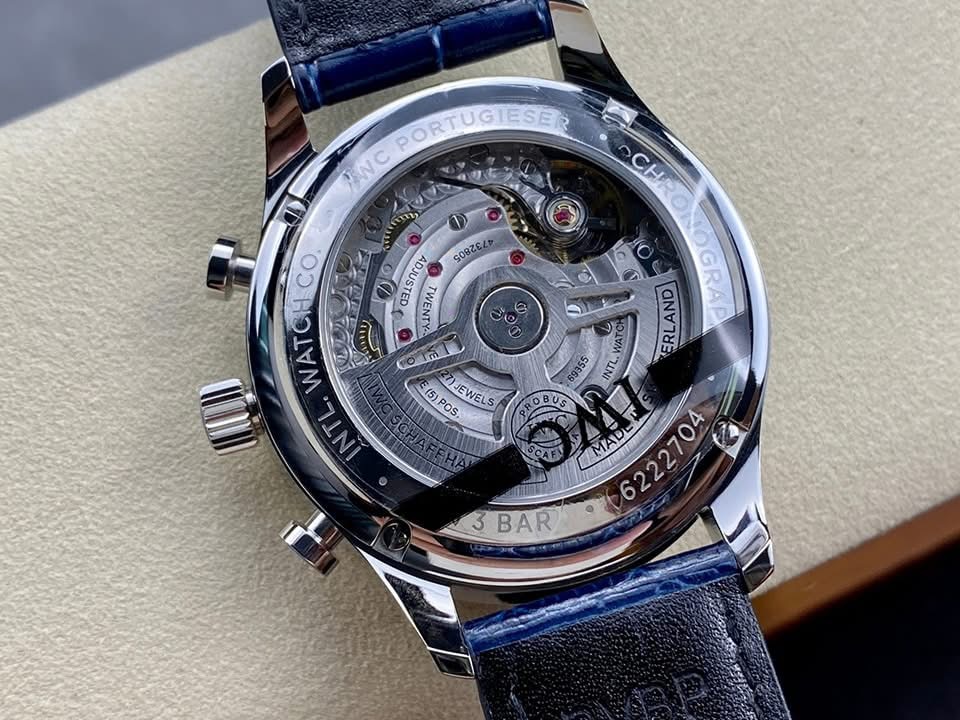 IWC Portugieser Chronograph IW371620 Swiss 1:1 Grade – White Dial & Blue Strap - Image 6