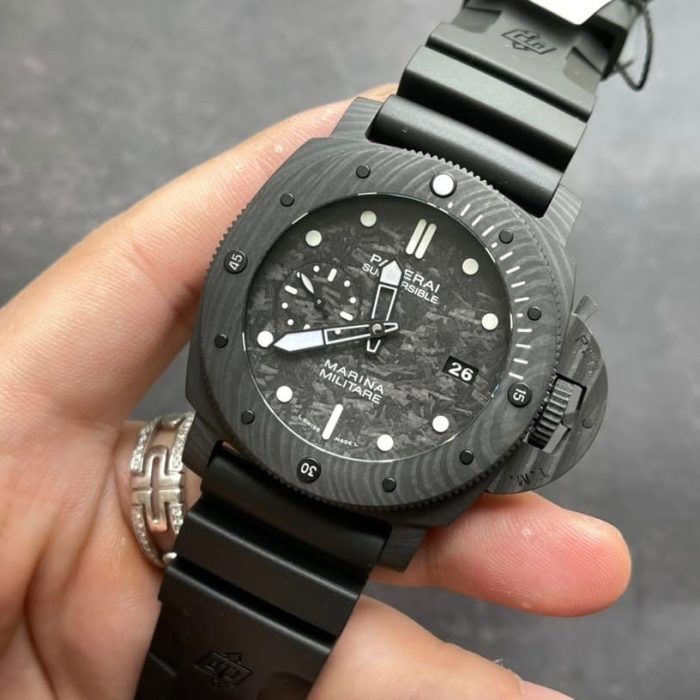 Panerai Submersible Marina Militare PAM02979 Swiss 1:1 Grade – Black Carbotech Dial