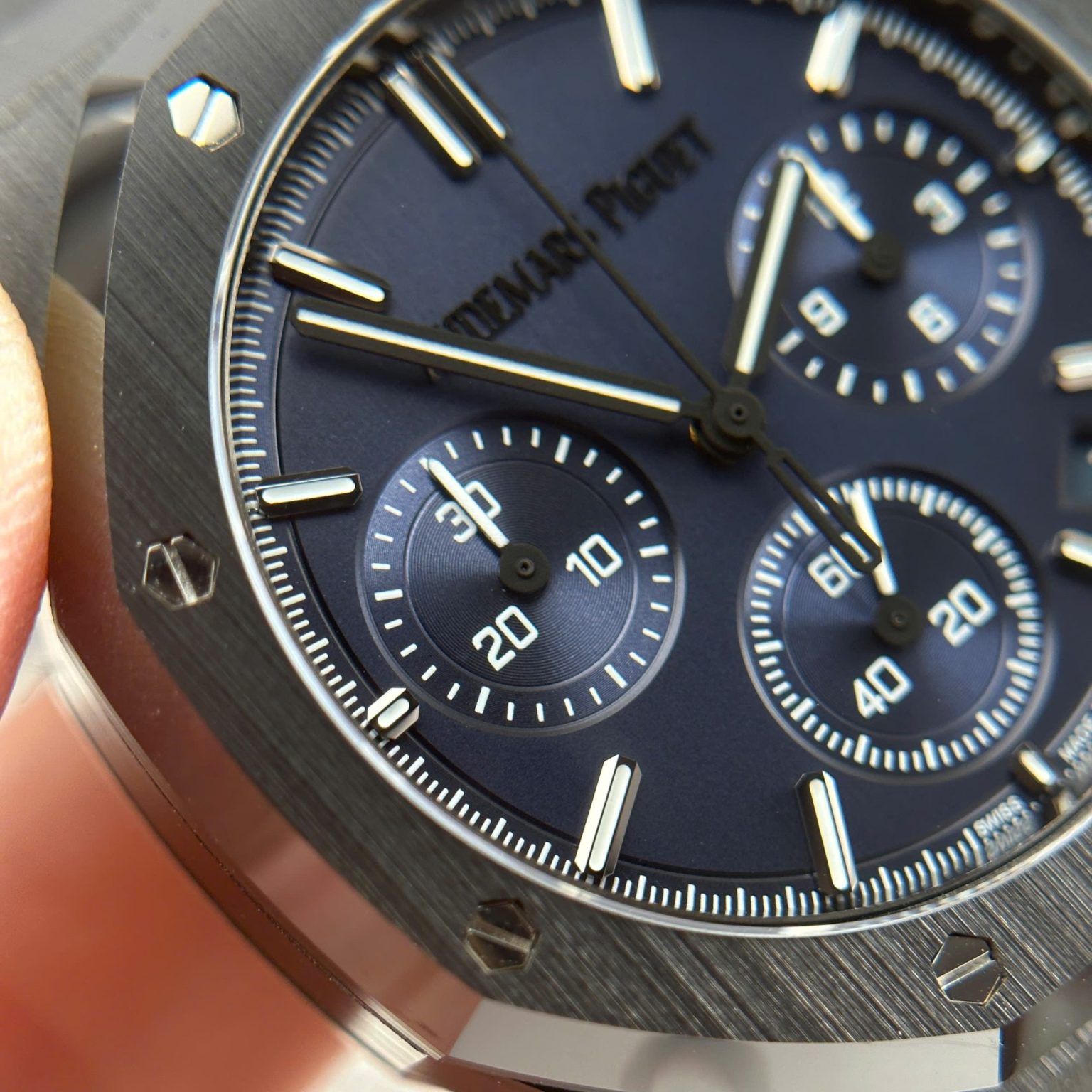 Audemars Piguet Royal Oak Chronograph 26240 Black Ceramic Charcoal Blue Dial 41mm Swiss 1:1 Grade Luxury Watch - Image 6