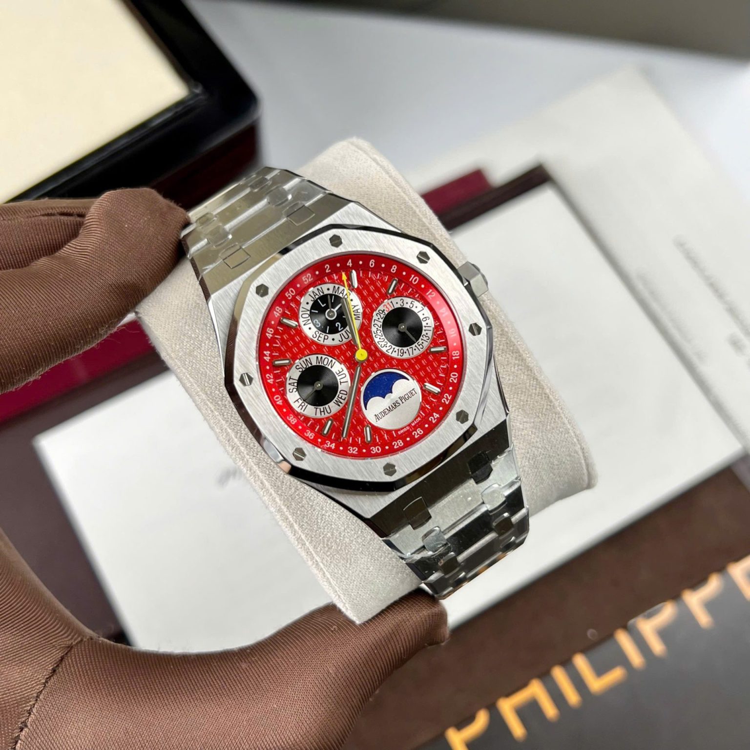 Audemars Piguet Royal Oak Chronograph 26574ST Red Dial 41mm Swiss 1:1 ...