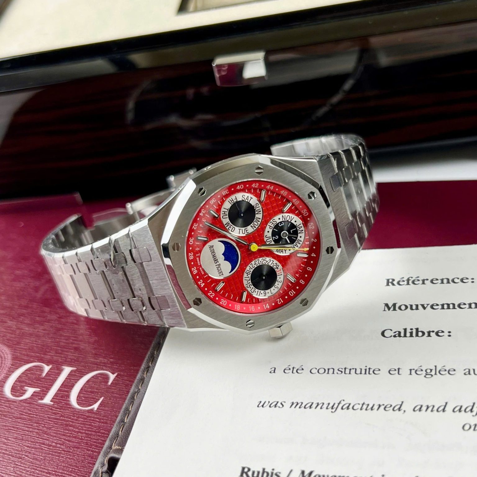 Audemars Piguet Royal Oak Chronograph 26574ST Red Dial 41mm Swiss 1:1 ...