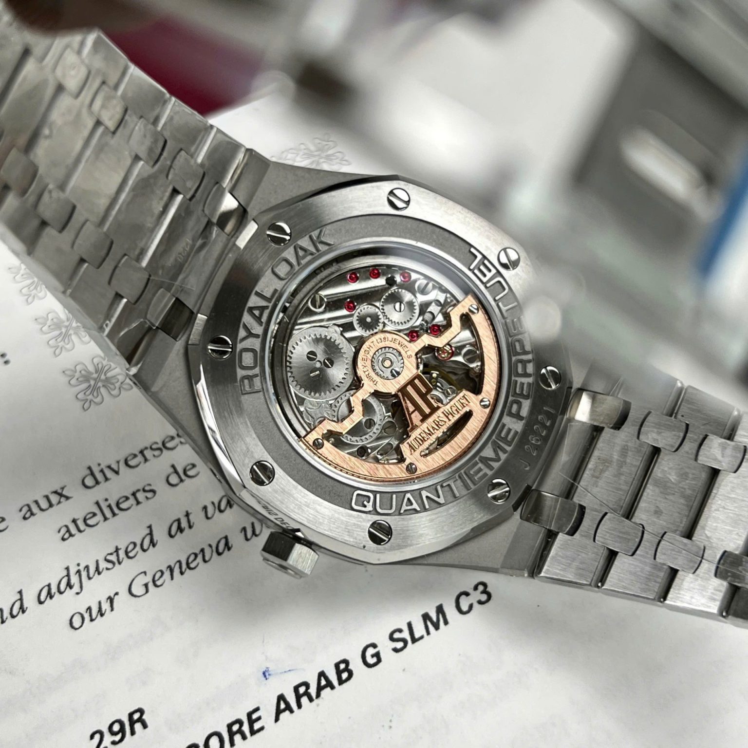 Audemars Piguet Royal Oak Chronograph 26574ST Red Dial 41mm Swiss 1:1 Grade Luxury Watch - Image 6