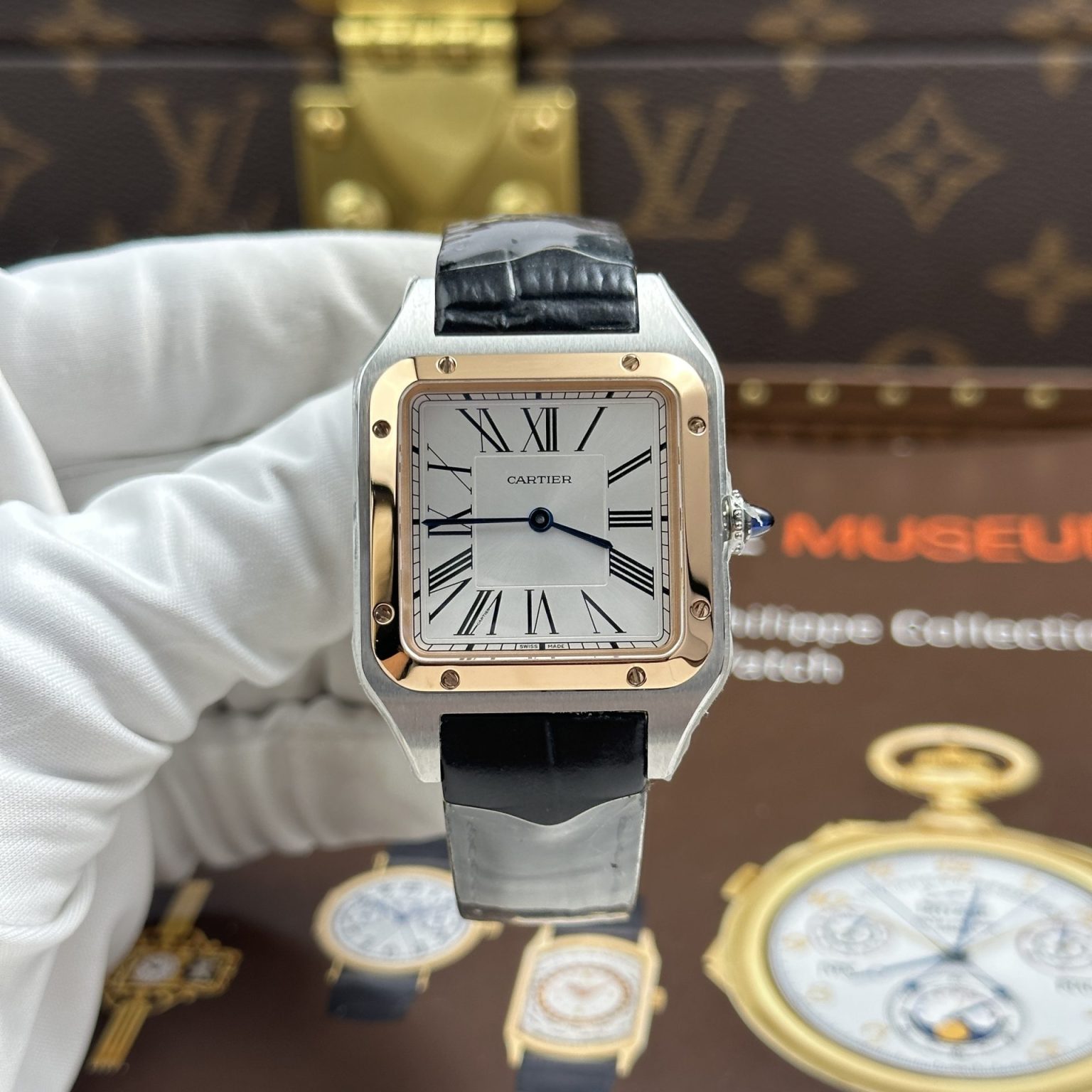 Cartier Santos Dumont Large Model White Dial 43.5×31.4mm Swiss 1:1 Grade Luxury Watch - Image 2