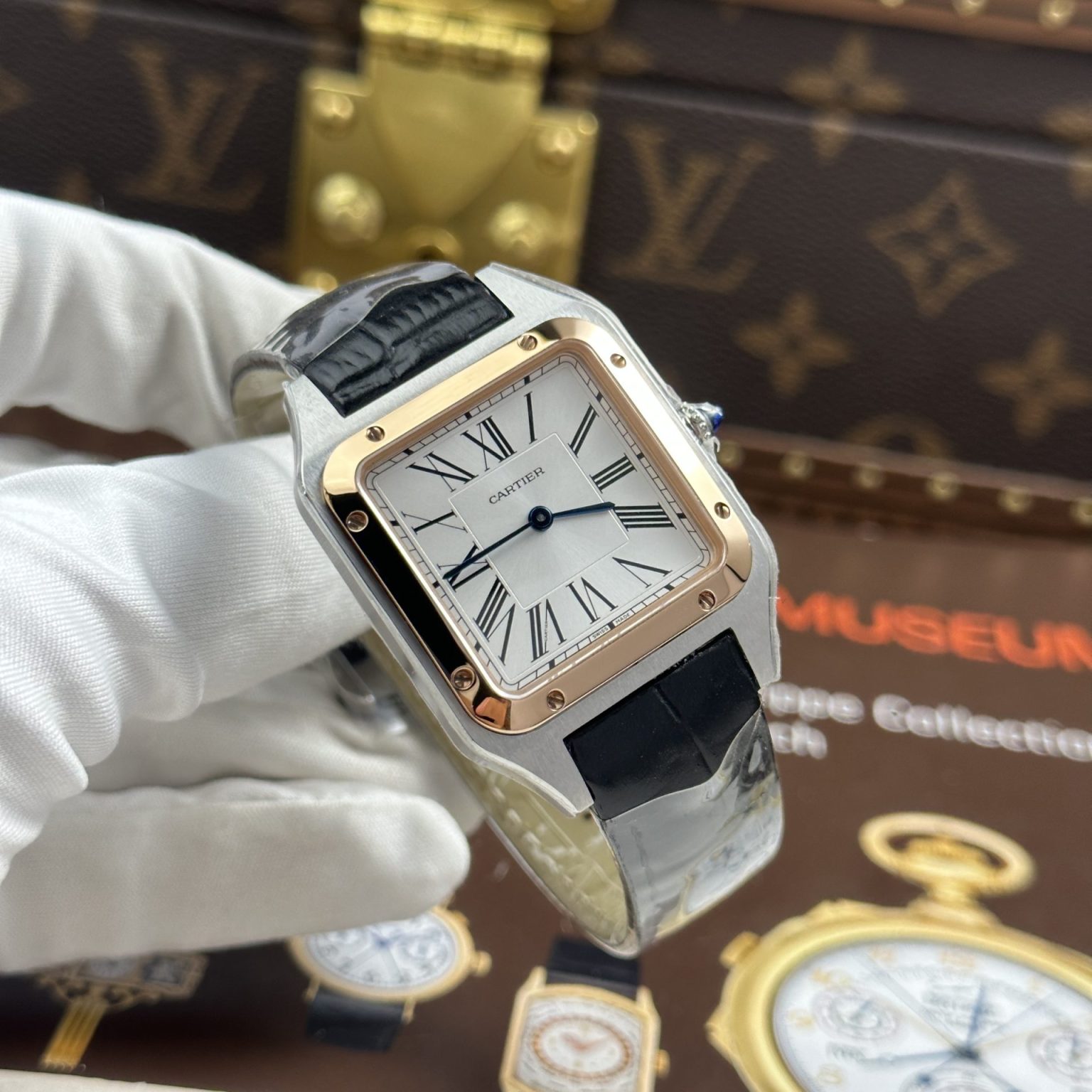 Cartier Santos Dumont Large Model White Dial 43.5×31.4mm Swiss 1:1 Grade Luxury Watch - Image 3