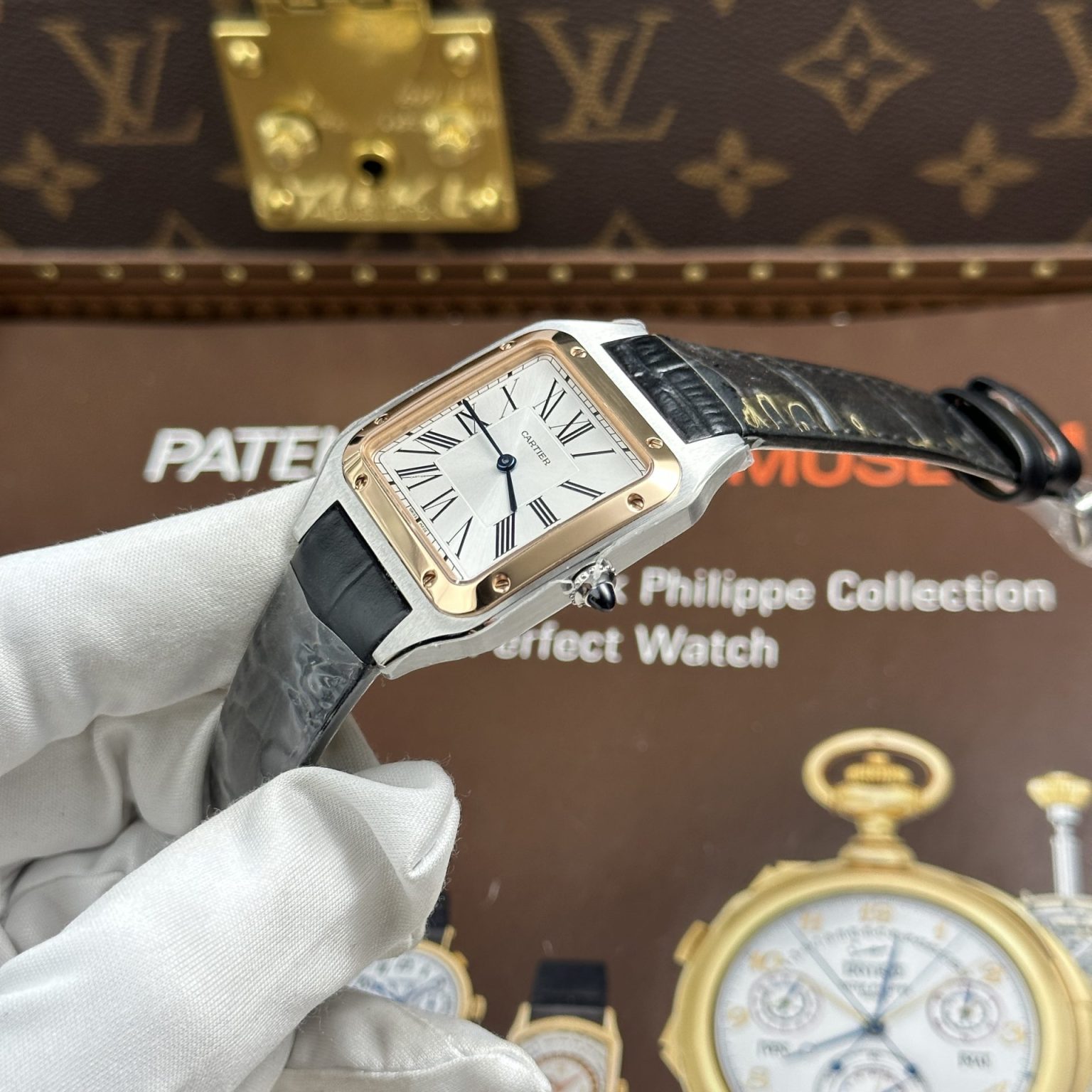 Cartier Santos Dumont Large Model White Dial 43.5×31.4mm Swiss 1:1 Grade Luxury Watch - Image 6