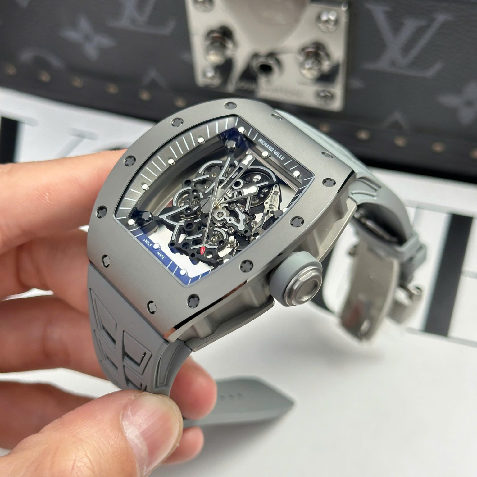 Richard Mille RM055 Bubba Watson Grey Ceramic Swiss 1:1 Grade Luxury Watch - Image 4