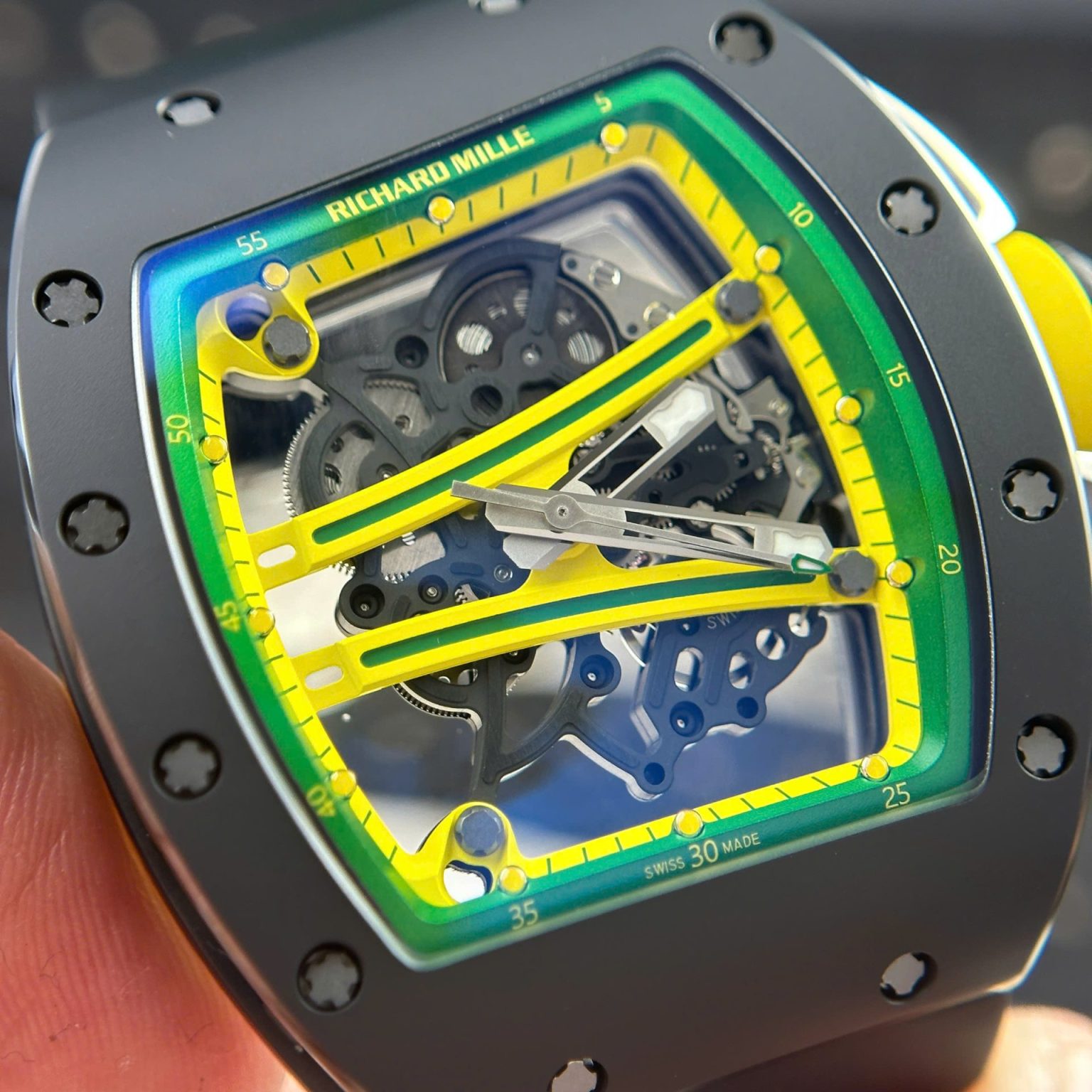 Richard Mille RM61-01 Yohan Blake Ceramic Black 42.7×50.23mm Swiss 1:1 Grade Luxury Watch - Image 4