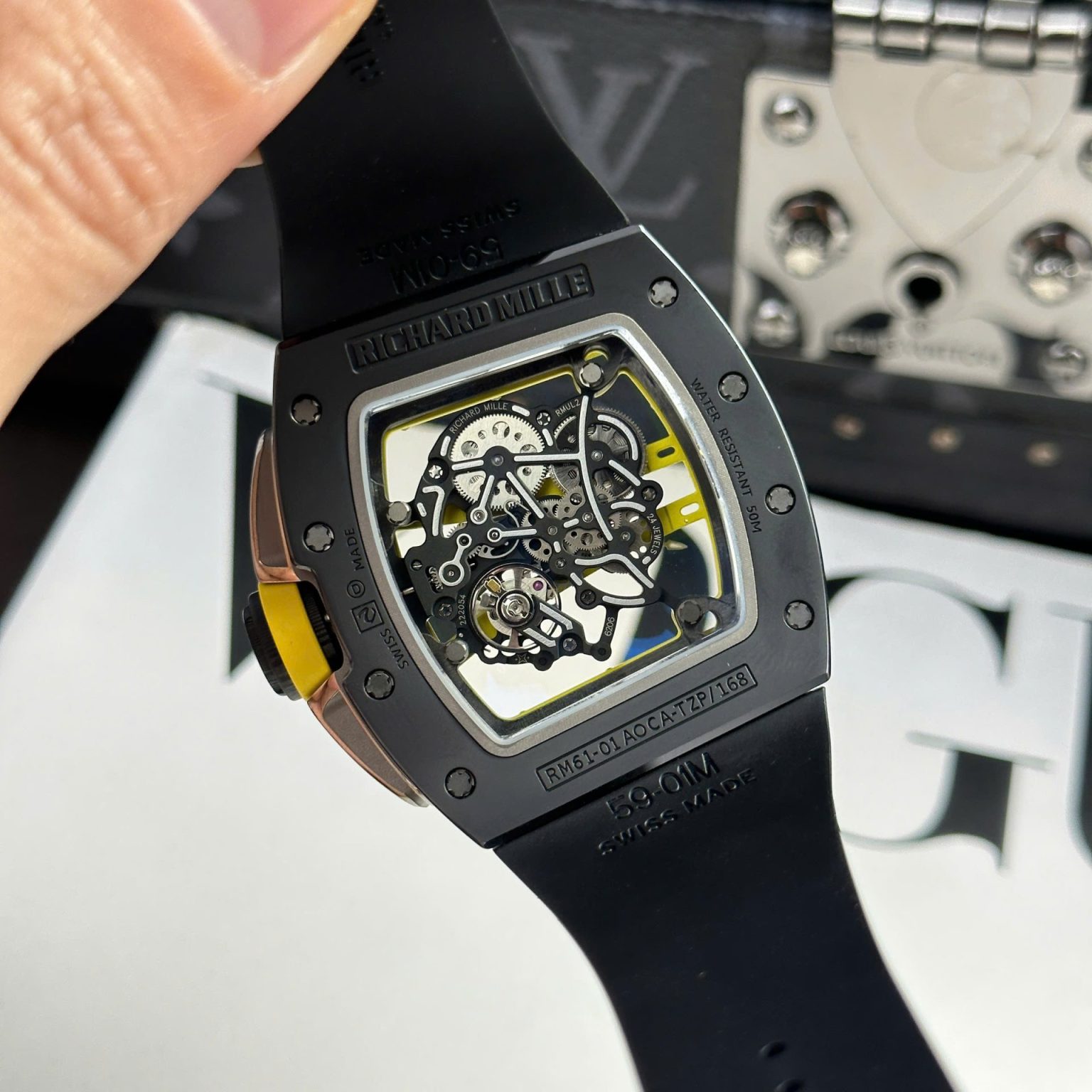 Richard Mille RM61-01 Yohan Blake Ceramic Black 42.7×50.23mm Swiss 1:1 Grade Luxury Watch - Image 5