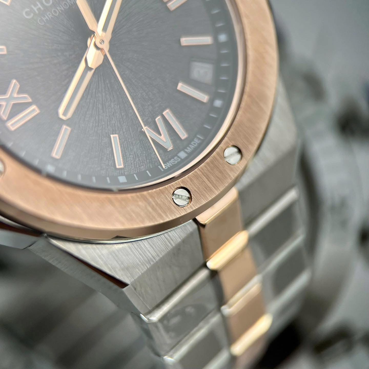 Chopard Alpine Eagle Swiss 1:1 Grade Luxury Replica Watch Steel & Rose Gold Tone Case Bernina Gray Dial - Image 9