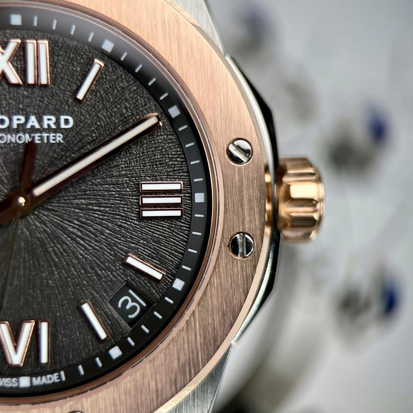 Chopard Alpine Eagle Swiss 1:1 Grade Luxury Replica Watch Steel & Rose Gold Tone Case Bernina Gray Dial - Image 6