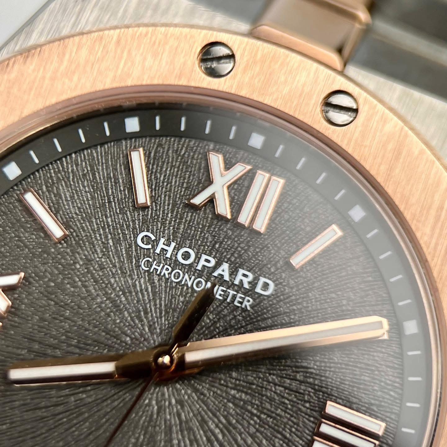 Chopard Alpine Eagle Swiss 1:1 Grade Luxury Replica Watch Steel & Rose Gold Tone Case Bernina Gray Dial - Image 4