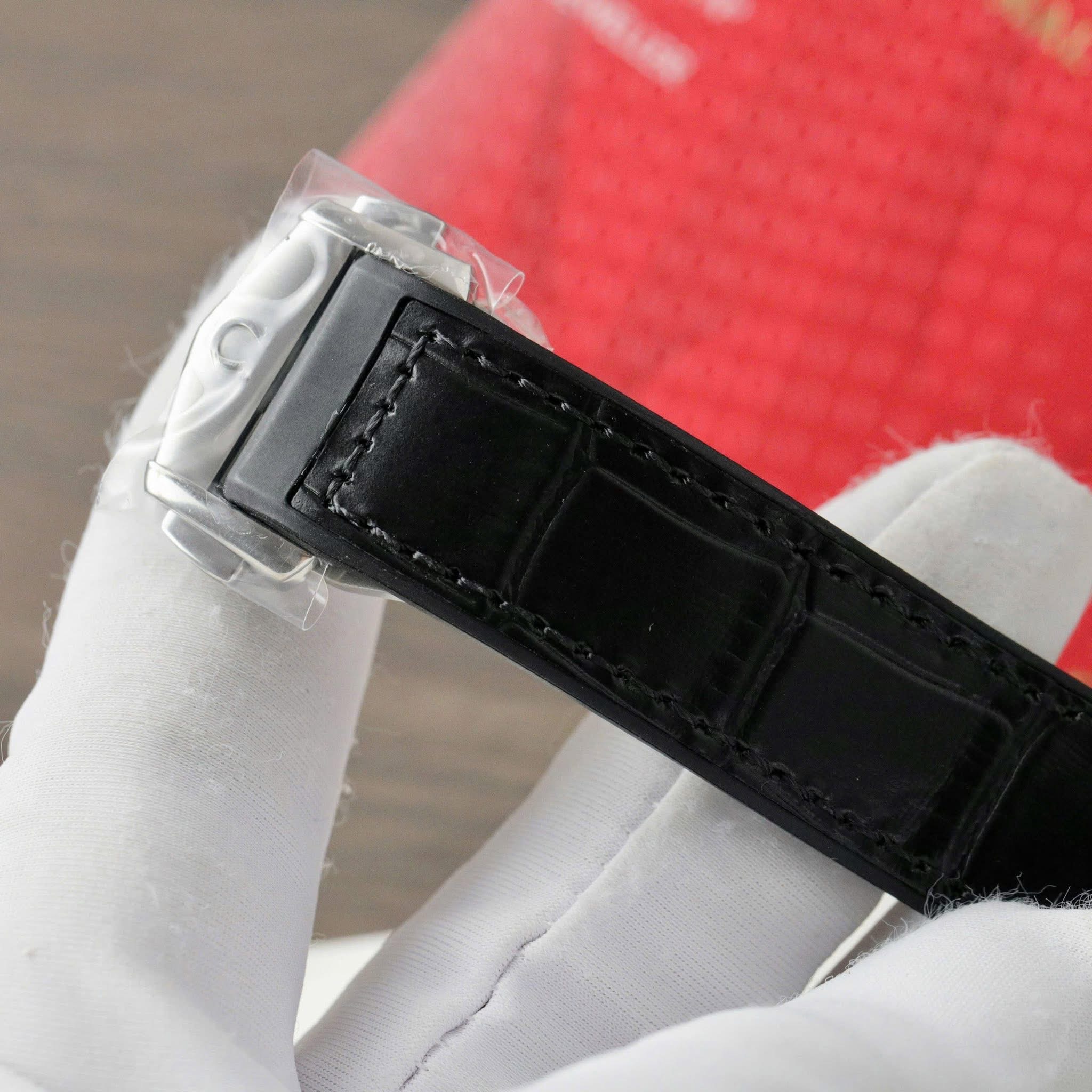 Omega Constellation Co-Axial Master Chronometer Swiss 1:1 Grade Luxury Replica Watch Black Dial Black Leather Strap - Image 8